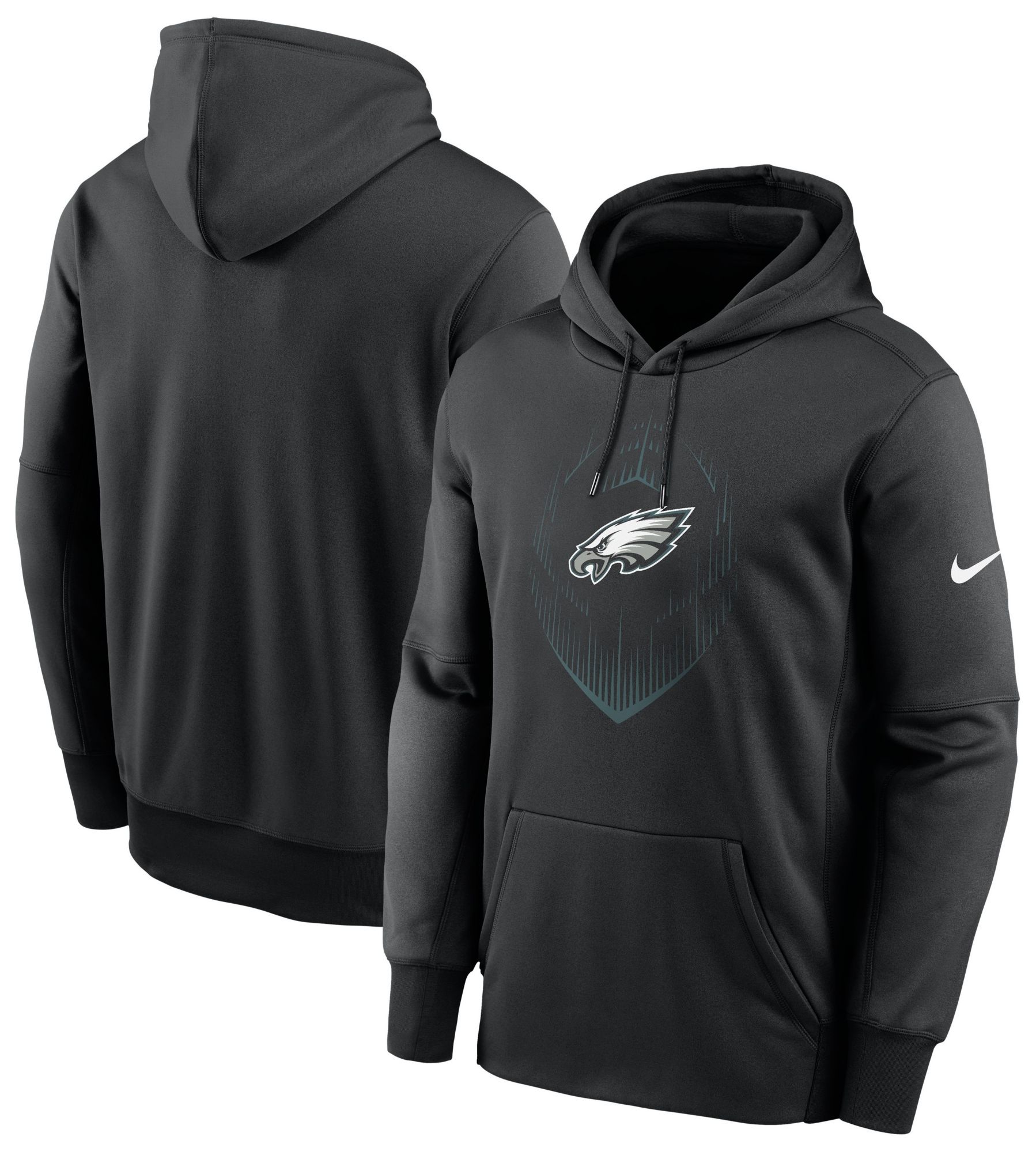 Nike Men's Philadelphia Eagles Black Therma Icon Pullover Hoodie product image