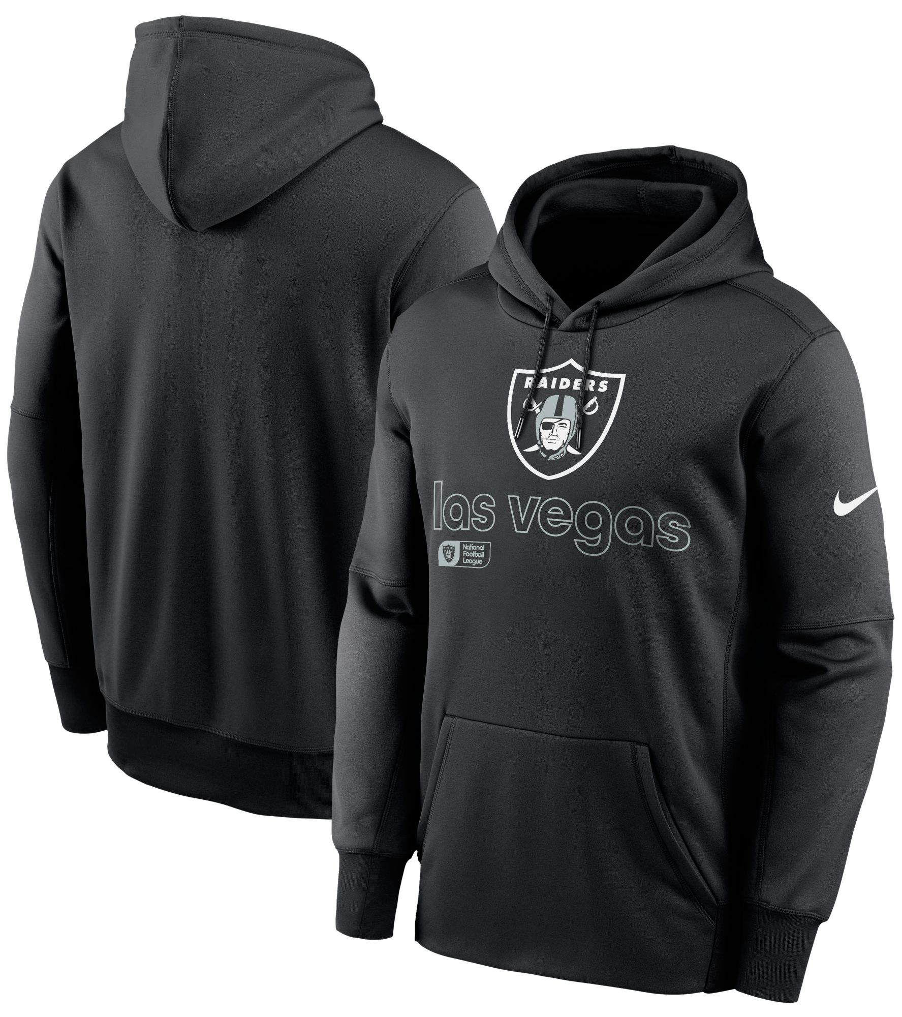 Nike Men's Las Vegas Raiders Therma-FIT Black Pullover Hoodie product image