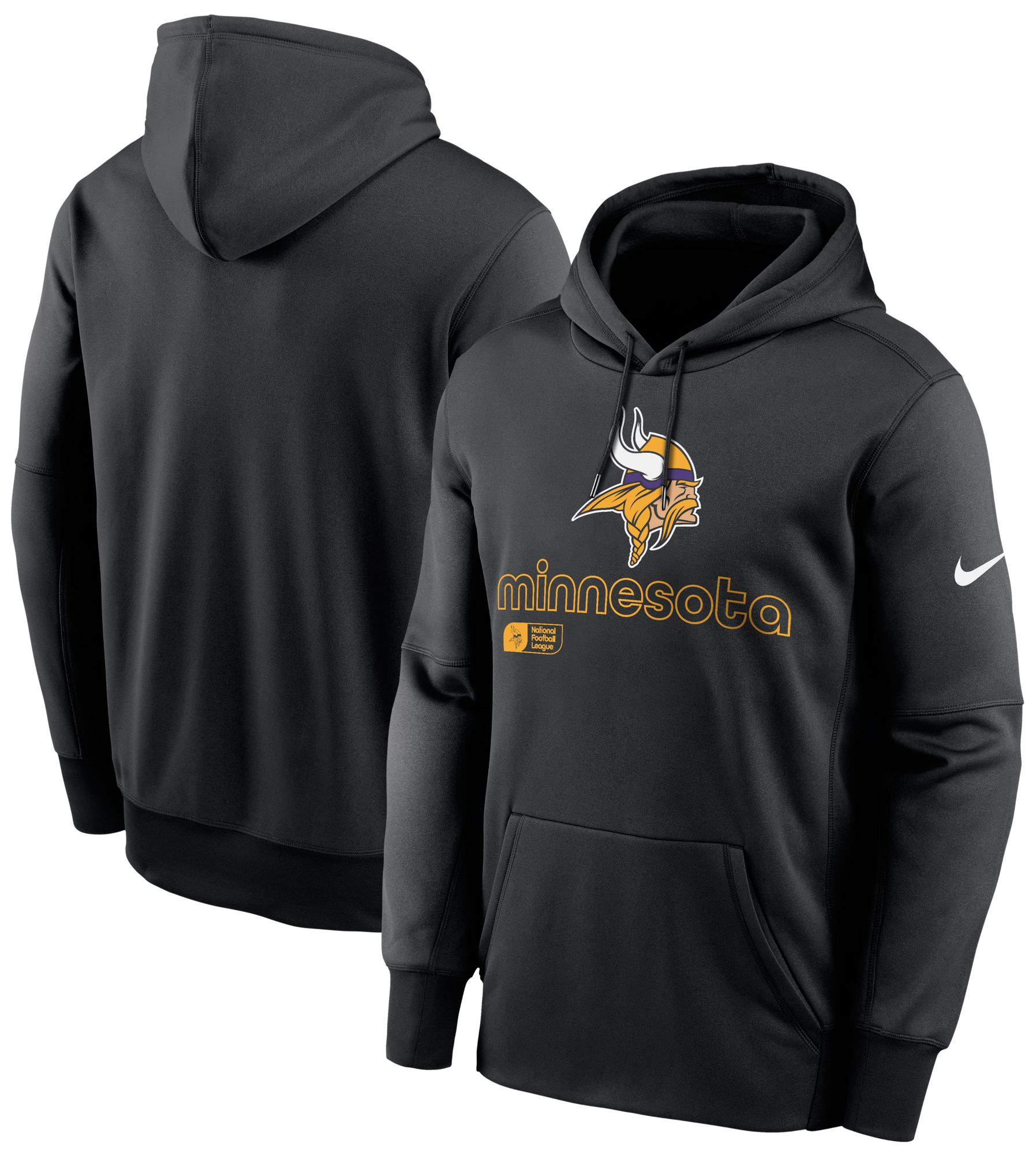 Nike Men's Minnesota Vikings Therma-FIT Black Pullover Hoodie product image