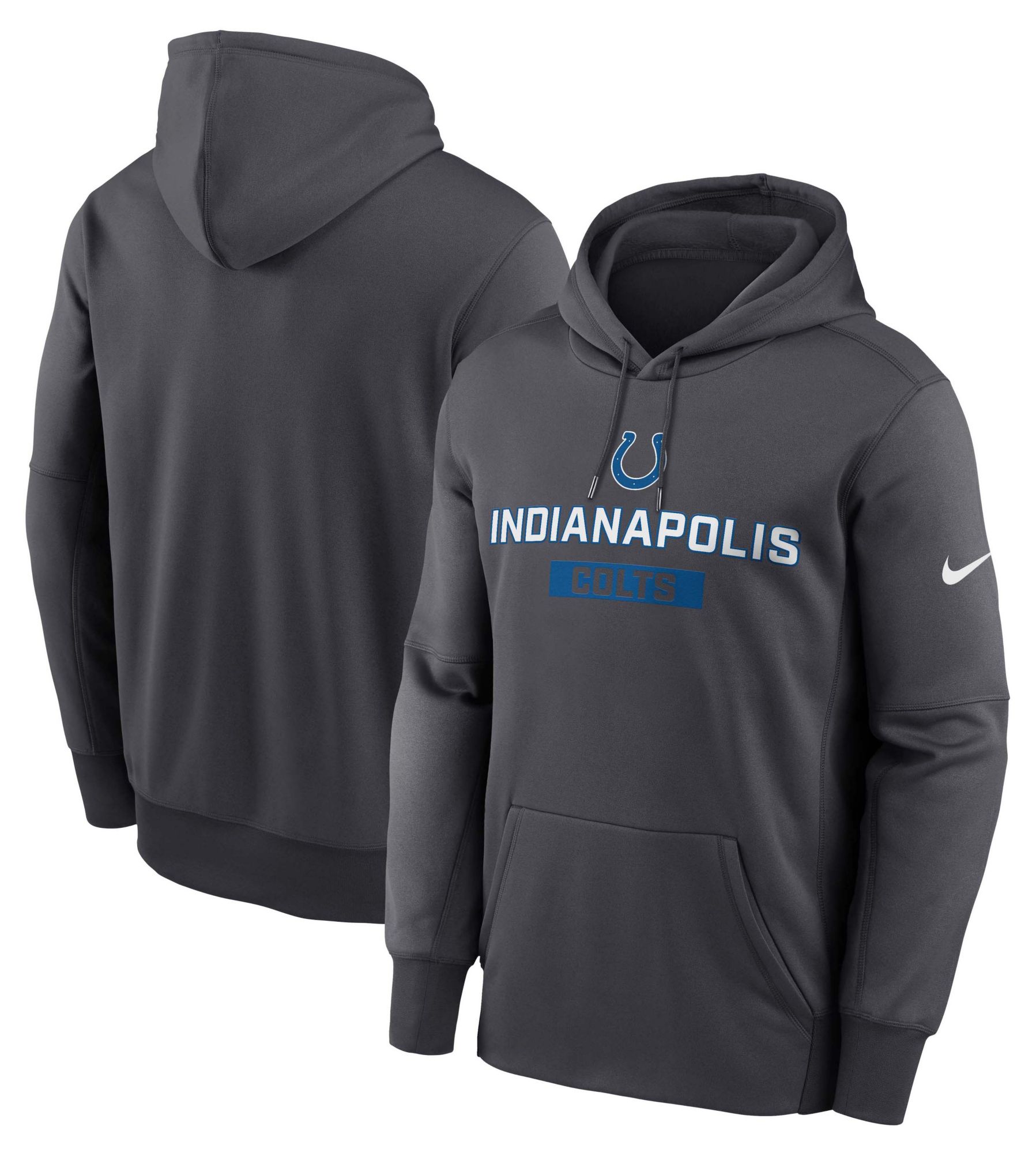 Nike Men's Indianapolis Colts Anthracite Therma Pullover Hoodie product image