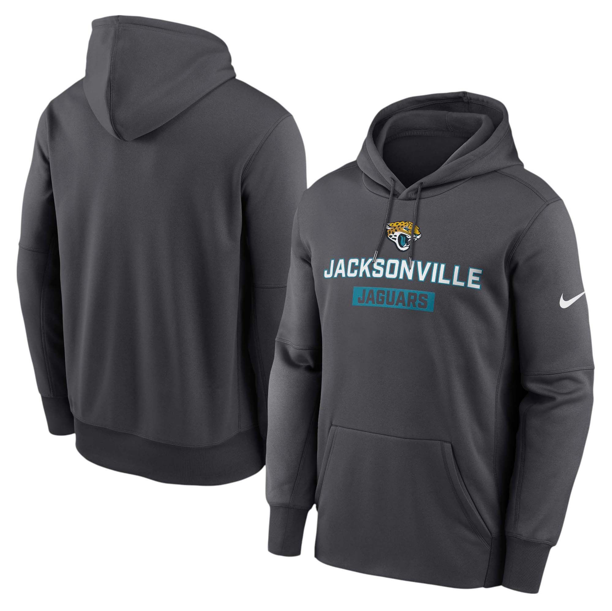 Nike Men's Jacksonville Jaguars Anthracite Therma Pullover Hoodie product image