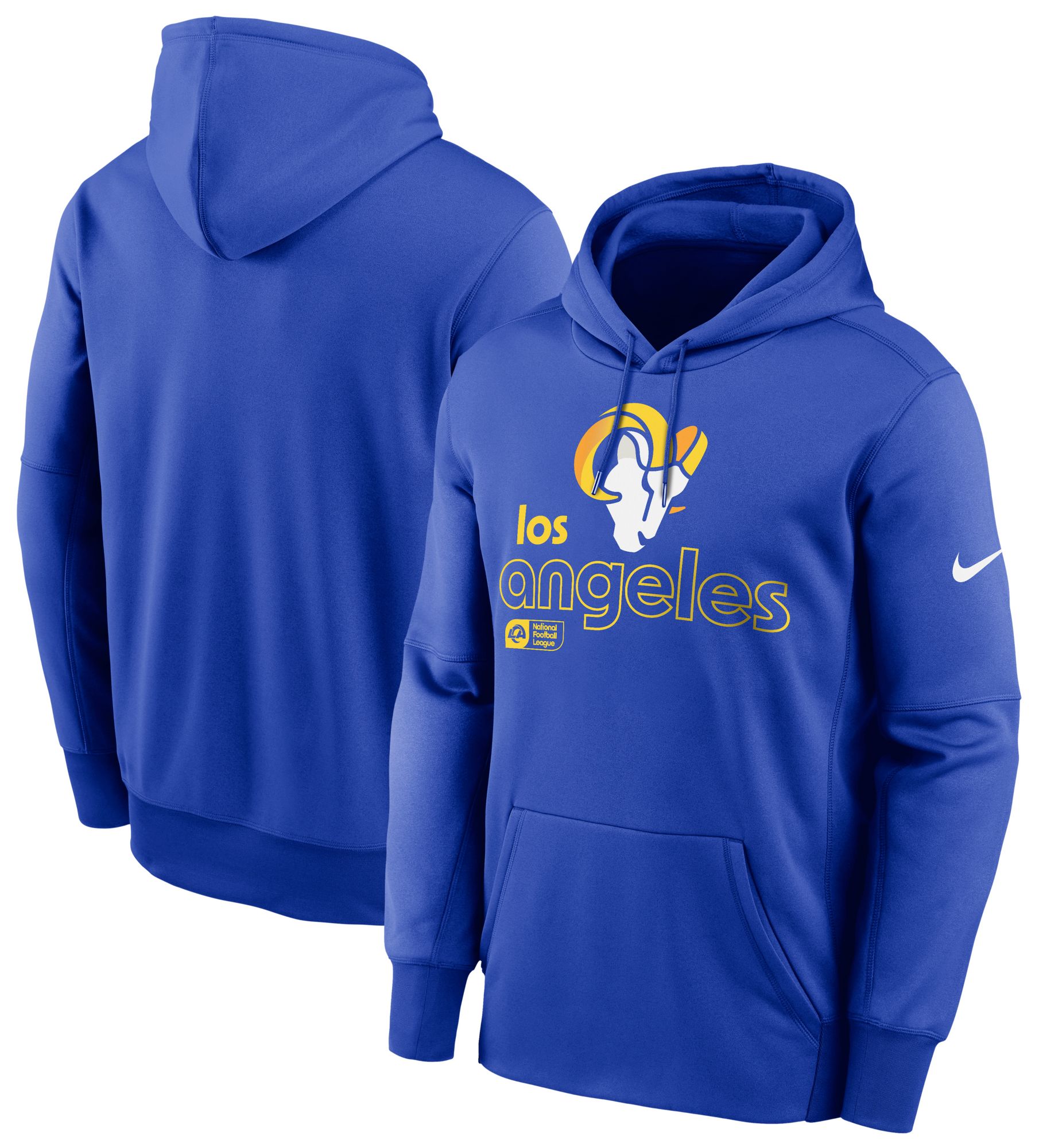 Nike Men's Los Angeles Rams Therma-FIT Hyper Royal Pullover Hoodie product image