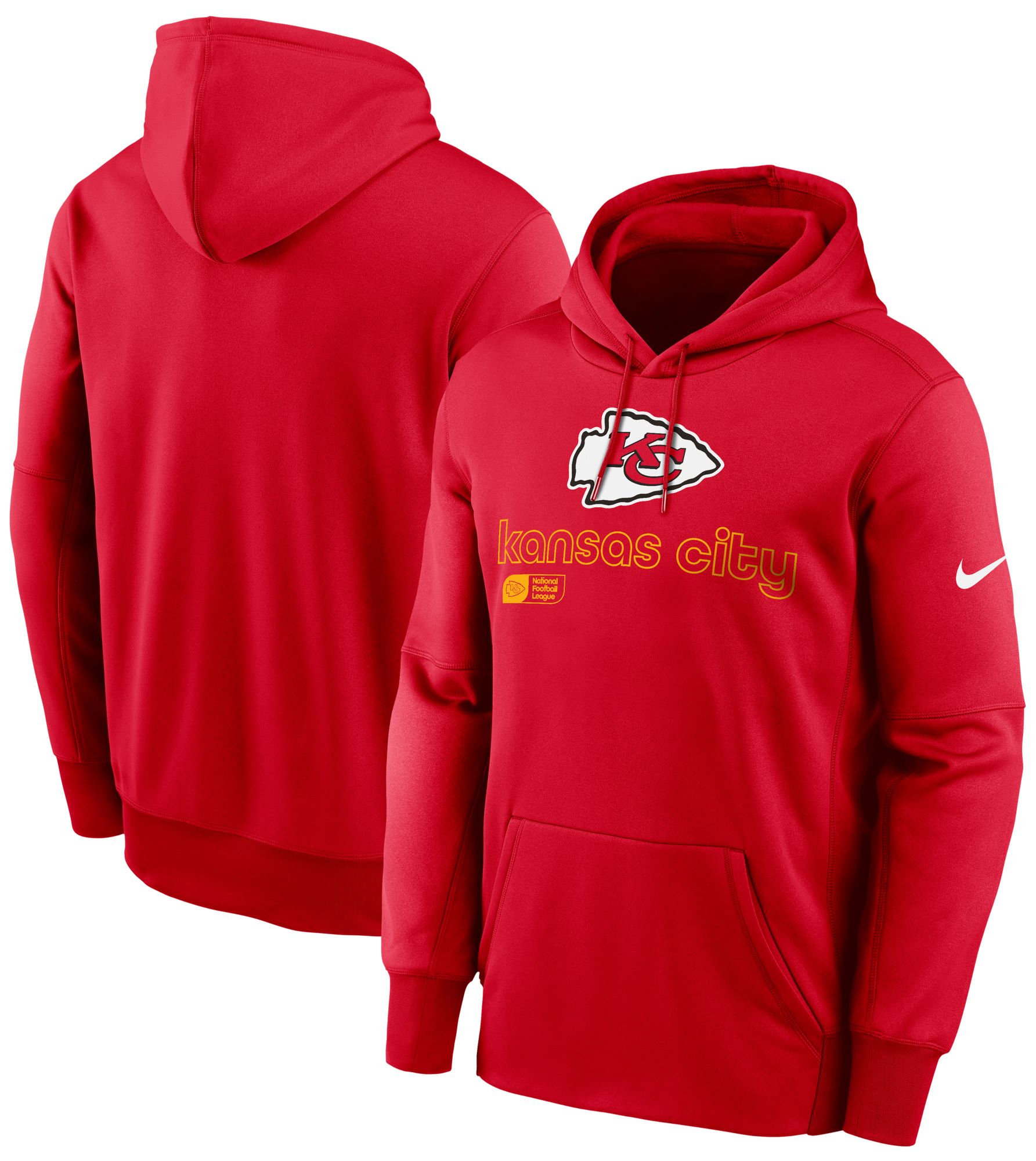 Nike Men's Kansas City Chiefs Therma-FIT University Red Pullover Hoodie product image