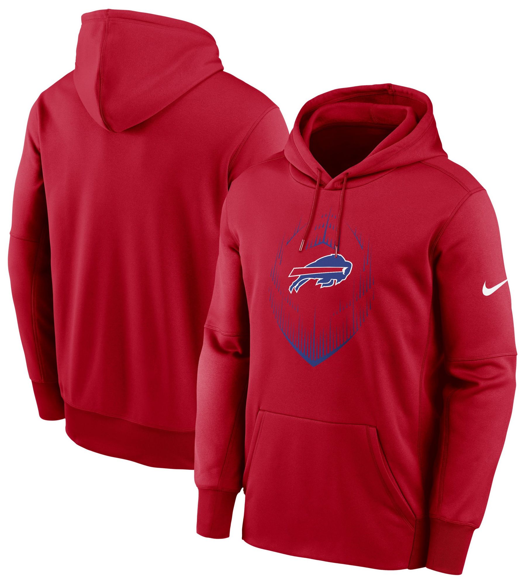 Nike Men's Buffalo Bills Red Therma Icon Pullover Hoodie product image
