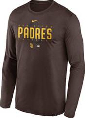 Nike Pro Combat Dri-Fit San Diego Padres Long Sleeve Jersey T-Shirt  Men's Large