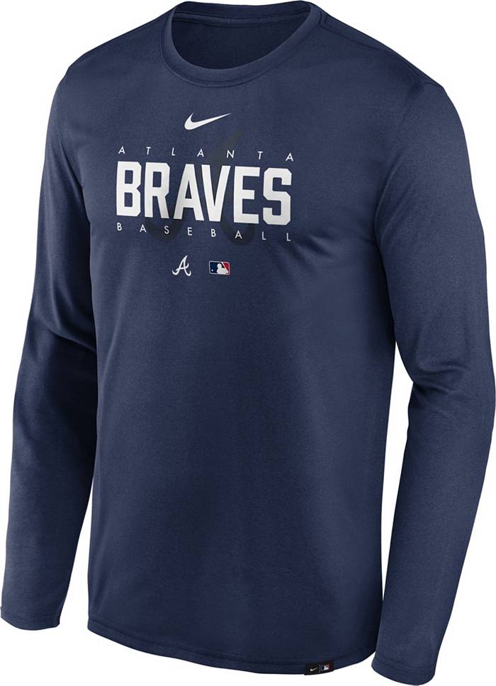 Nike Team Slider (MLB Atlanta Braves) Men's Long-Sleeve T-Shirt