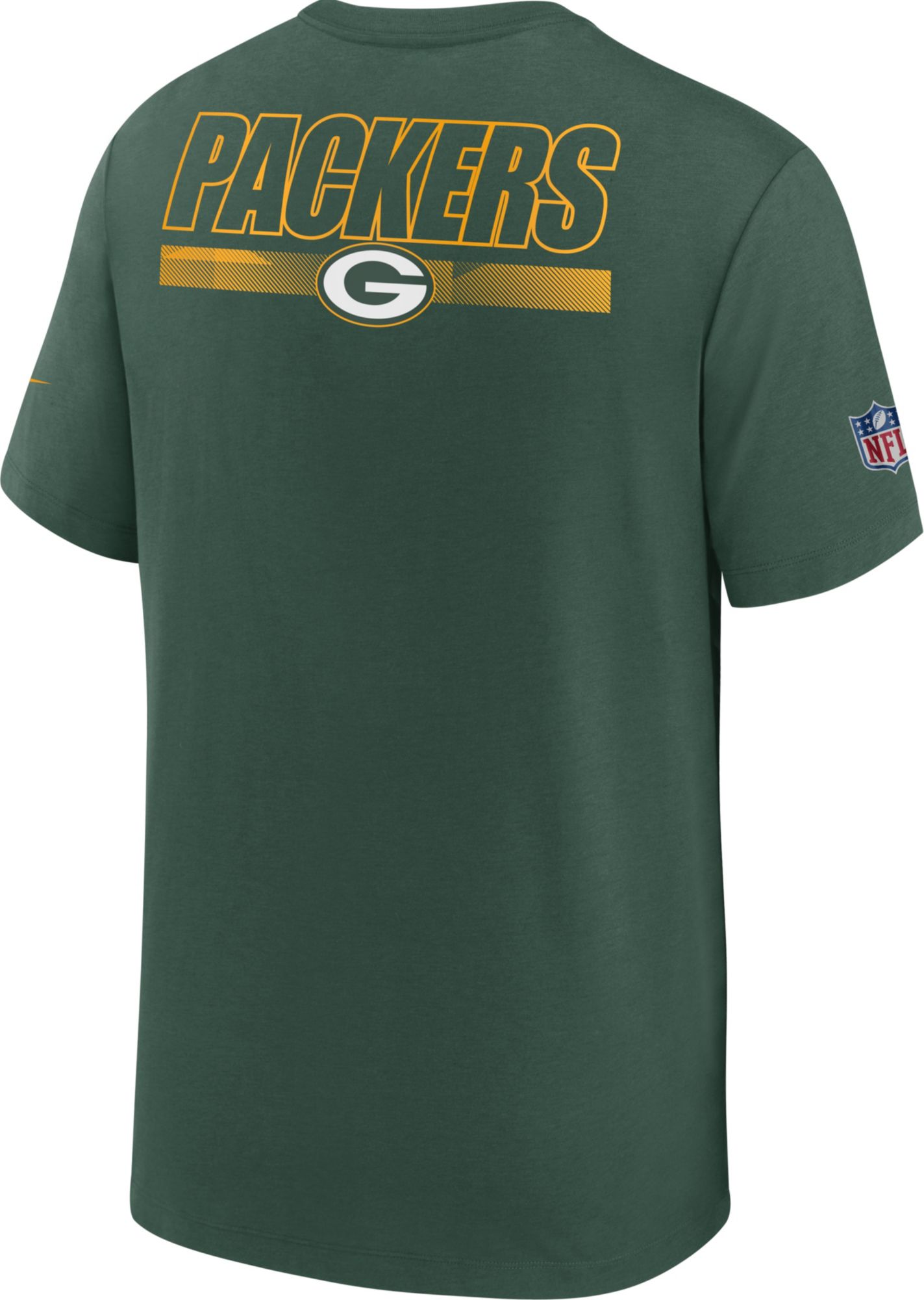 Nike Men's Green Bay Packers Sideline Dri-FIT Cotton Facility Green T-Shirt product image
