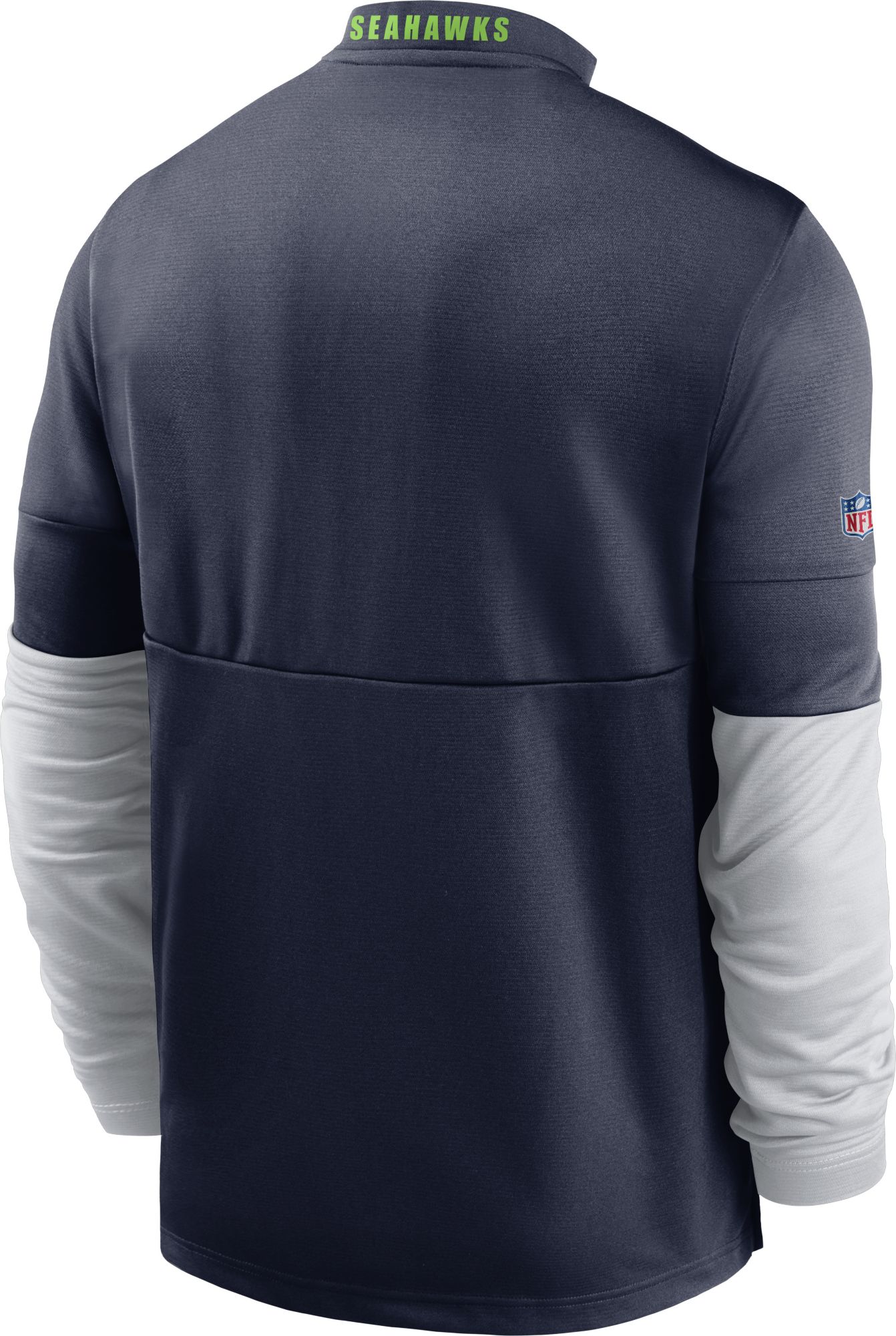 Nike Men's Seattle Seahawks Sideline Coach Performance Navy Half-Zip Pullover product image
