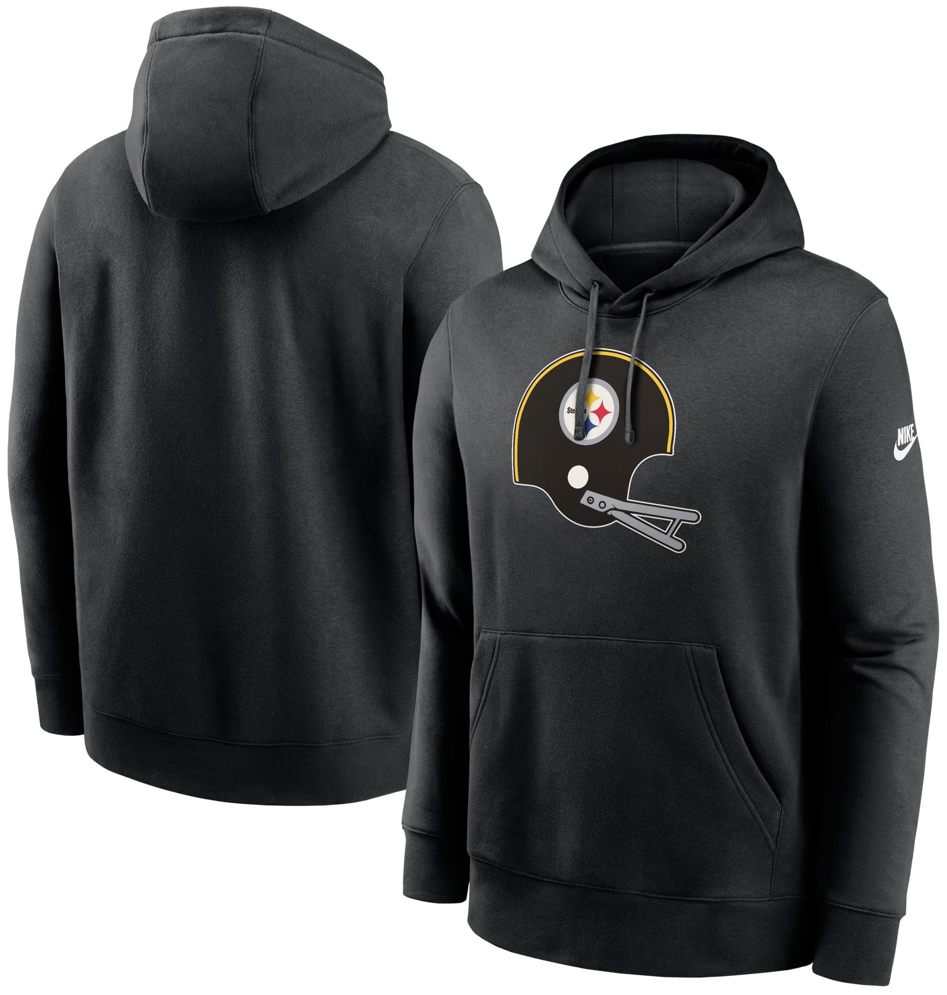 Nike Men's Pittsburgh Steelers Rewind Club Black Pullover Hoodie product image
