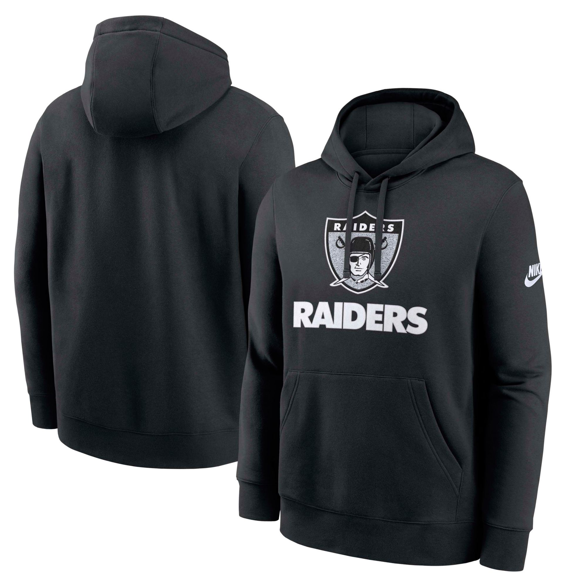 Nike Men's Las Vegas Raiders Black Rewind Club Fleece Pullover Hoodie product image