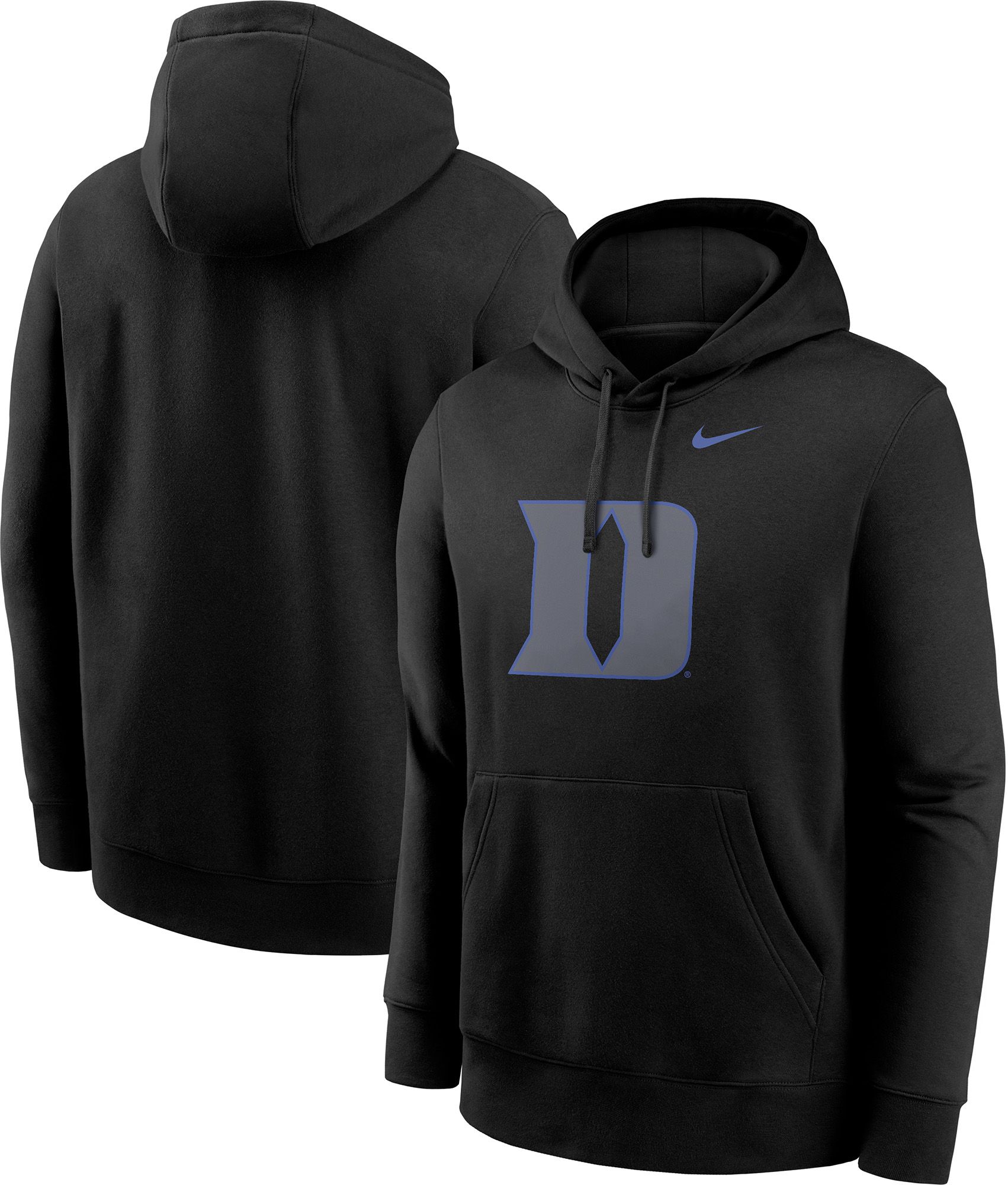 Nike Men's Duke Blue Devils Black Color Pop Club Fleece Hoodie product image
