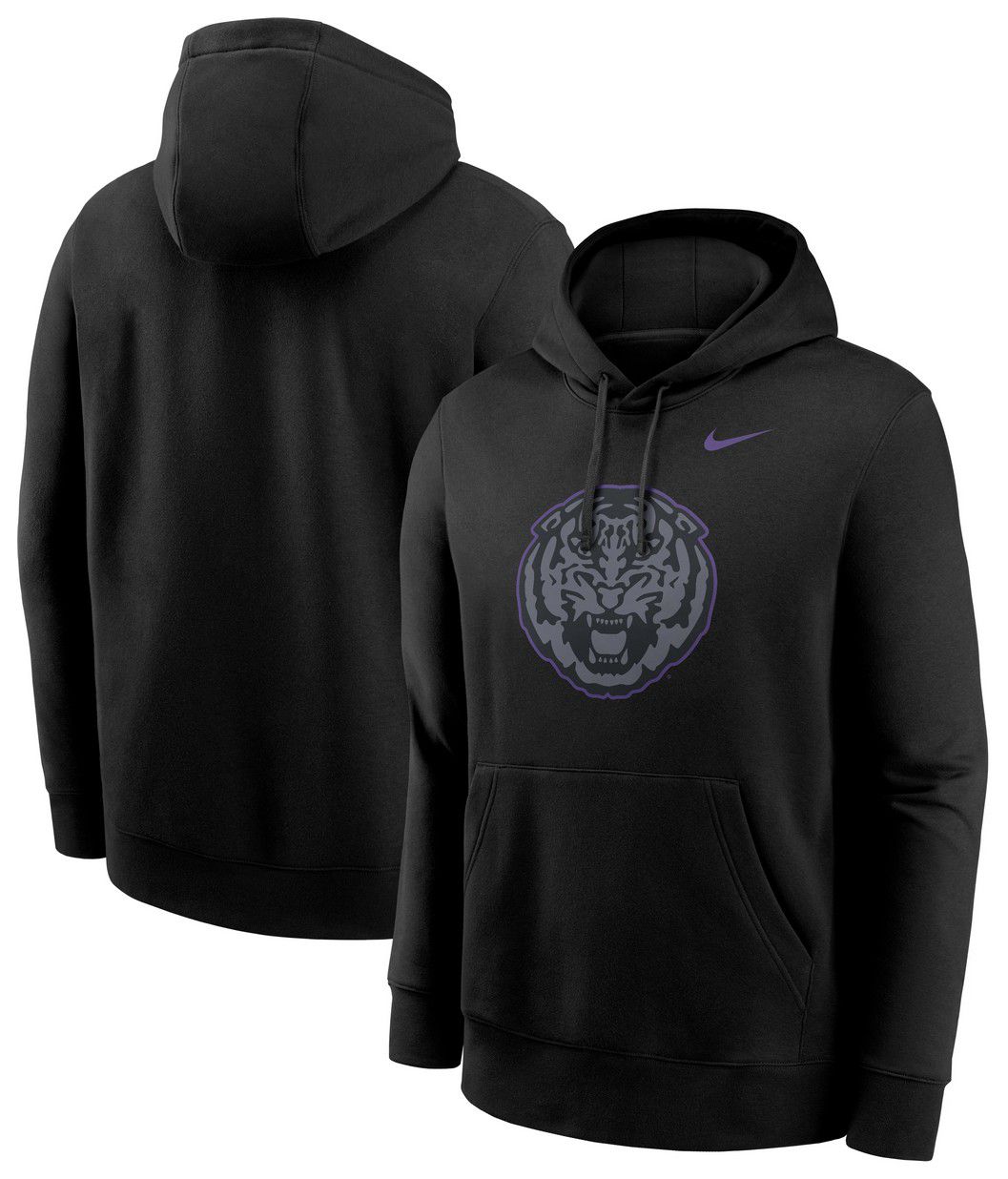 Nike Men's LSU Tigers Black Color Pop Fleece Hoodie product image