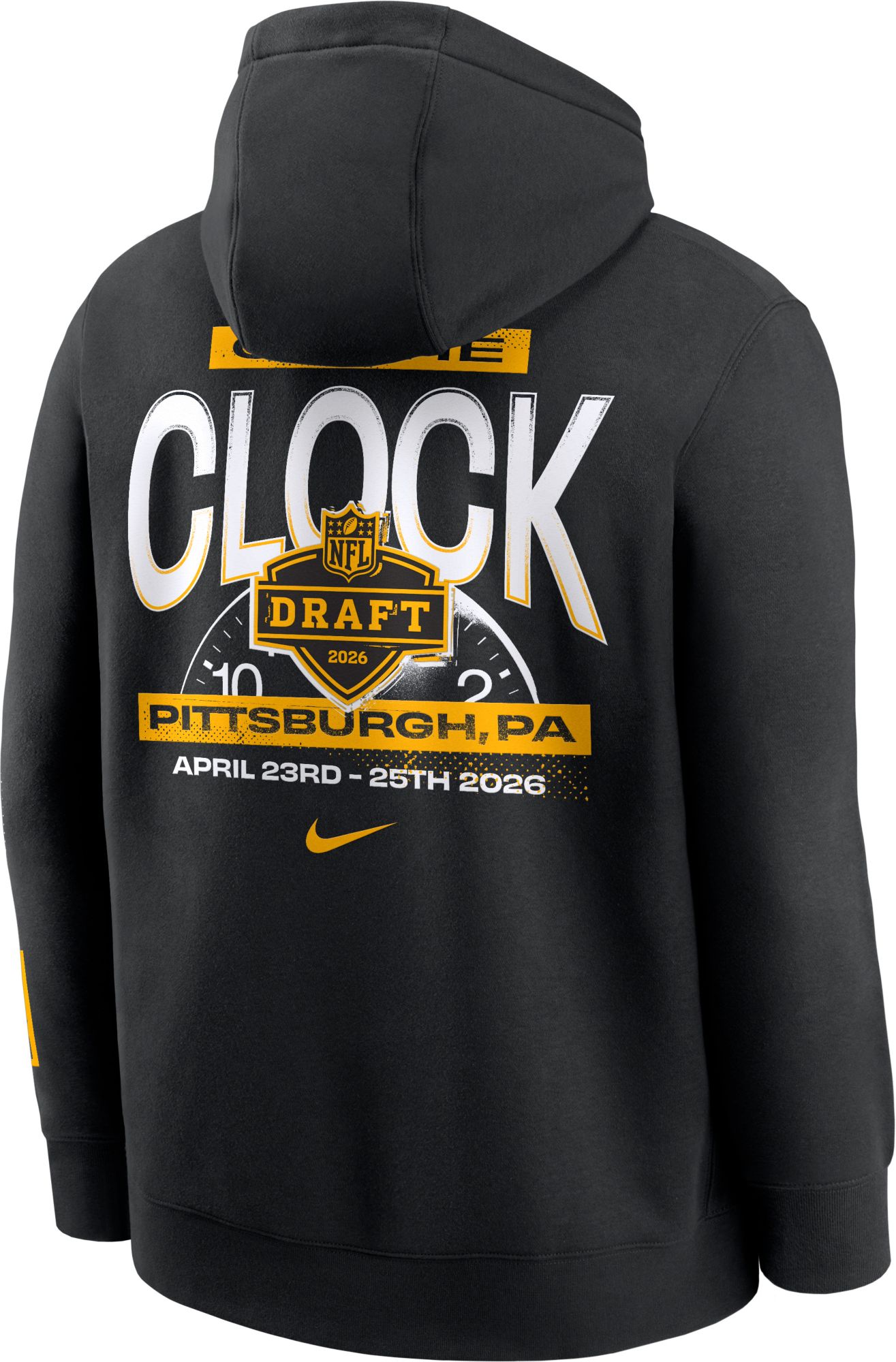 Nike Men's 2026 NFL Draft 'On the Clock' Club Black Pullover Hoodie product image
