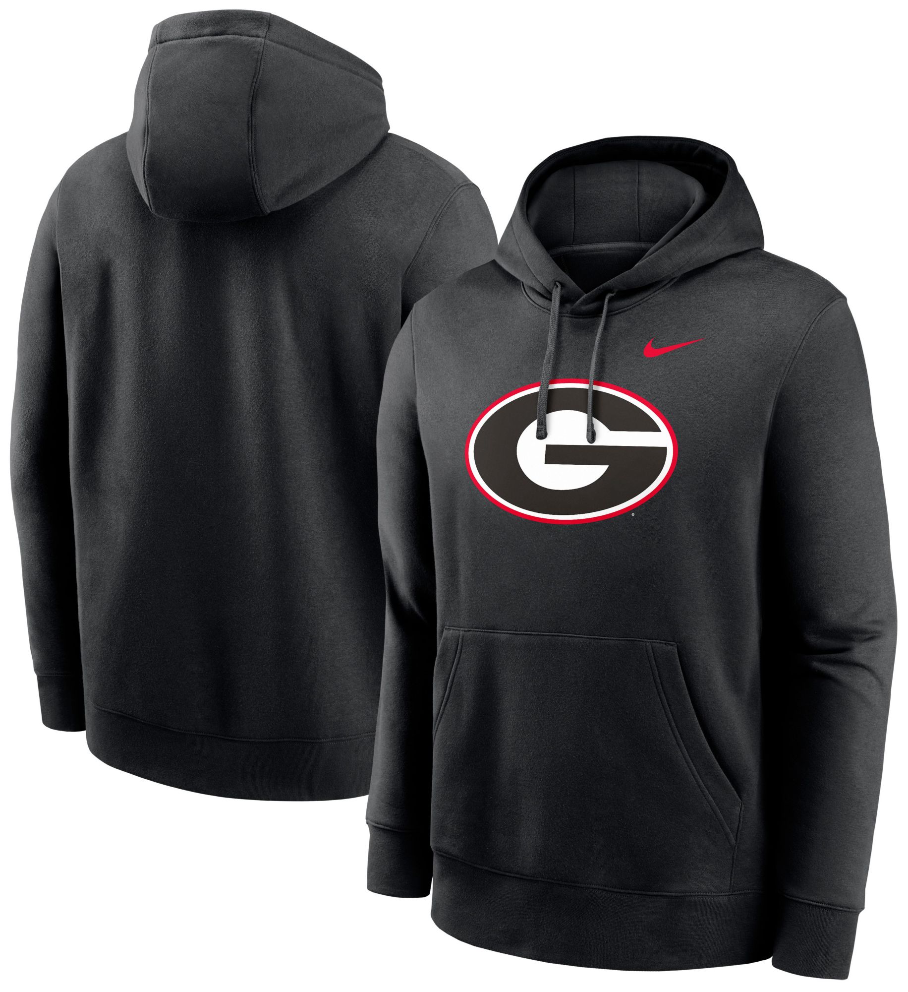 Nike Men's Georgia Bulldogs Black Logo Club Fleece Pullover Hoodie product image