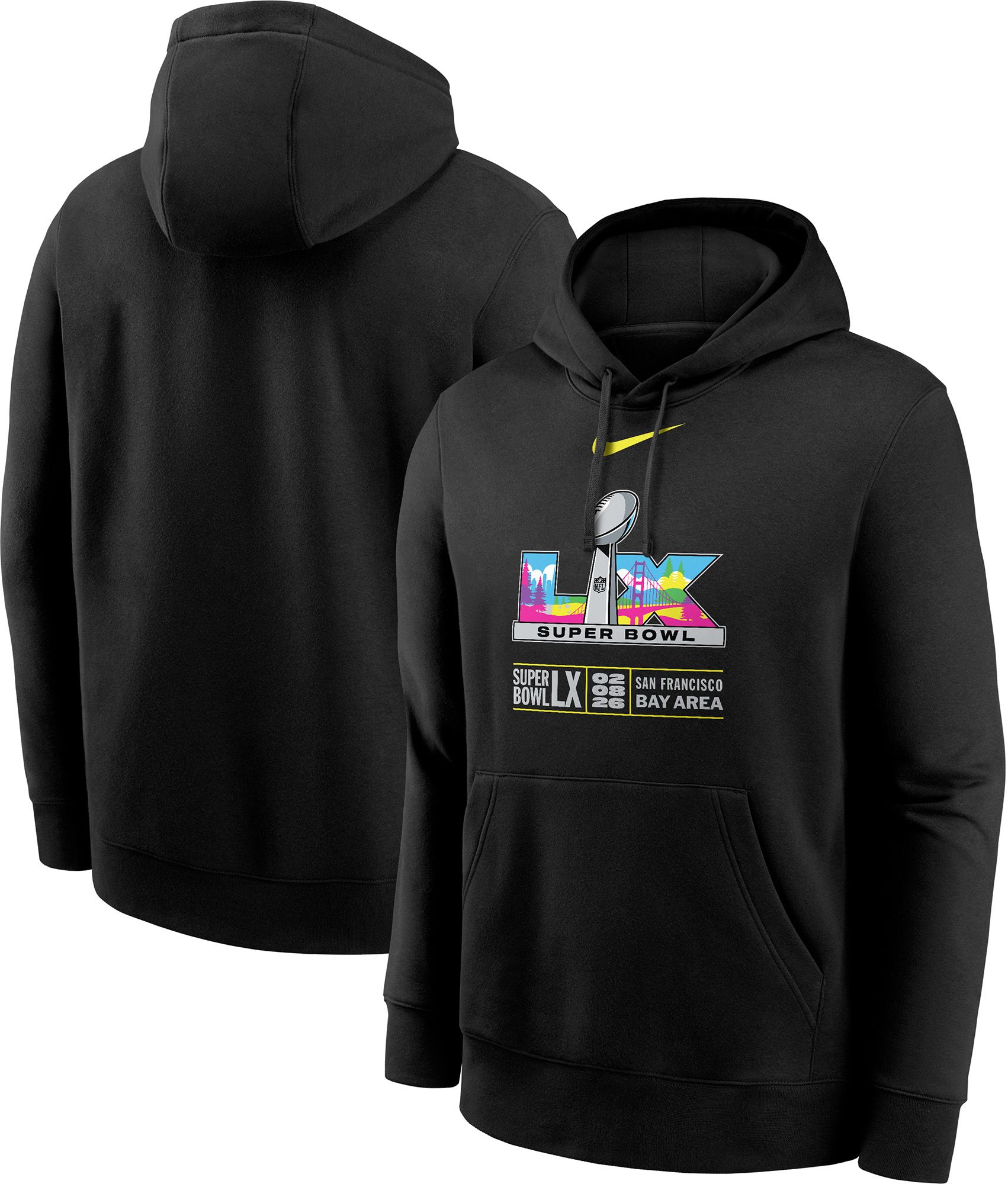 Nike Men's 2025-26 Super Bowl LX Black Club Pullover Hoodie product image