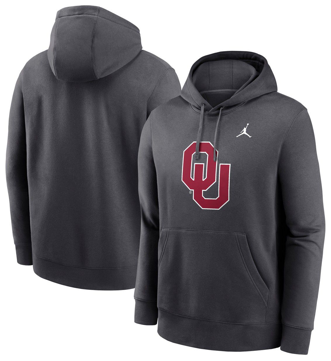 Jordan Men's Oklahoma Sooners Anthracite Club Fleece Pullover Hoodie product image