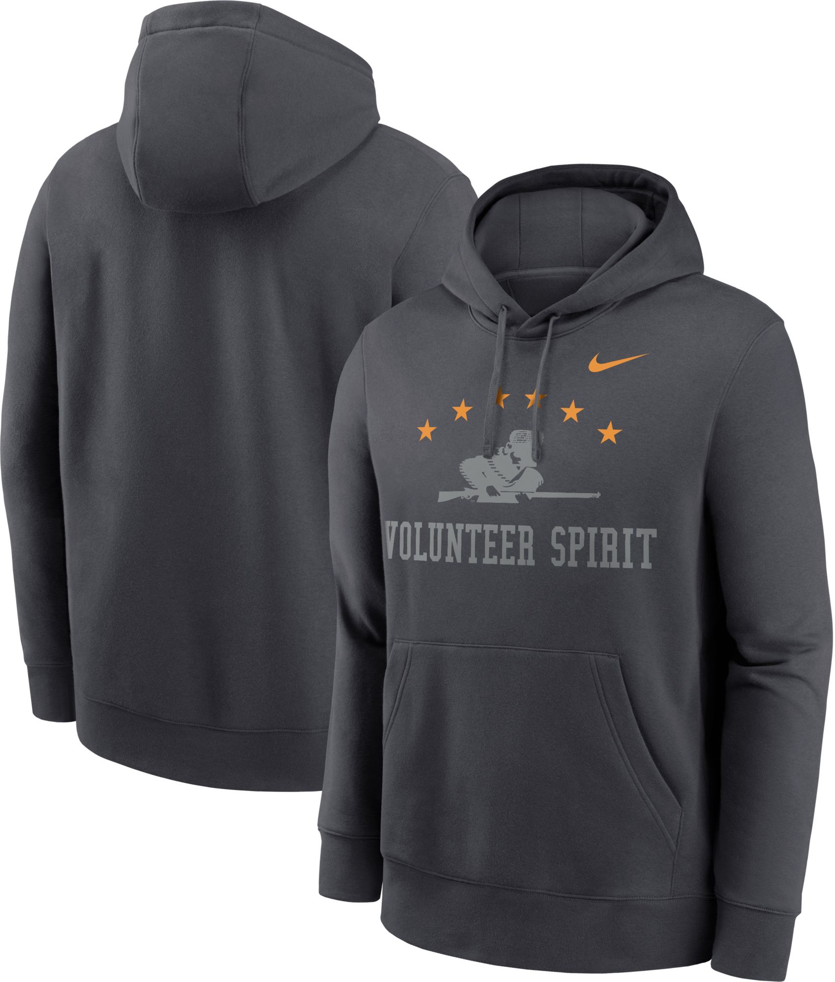Nike Men's Tennessee Volunteers Anthracite Smokey Grey Club Fleece Pullover Hoodie product image