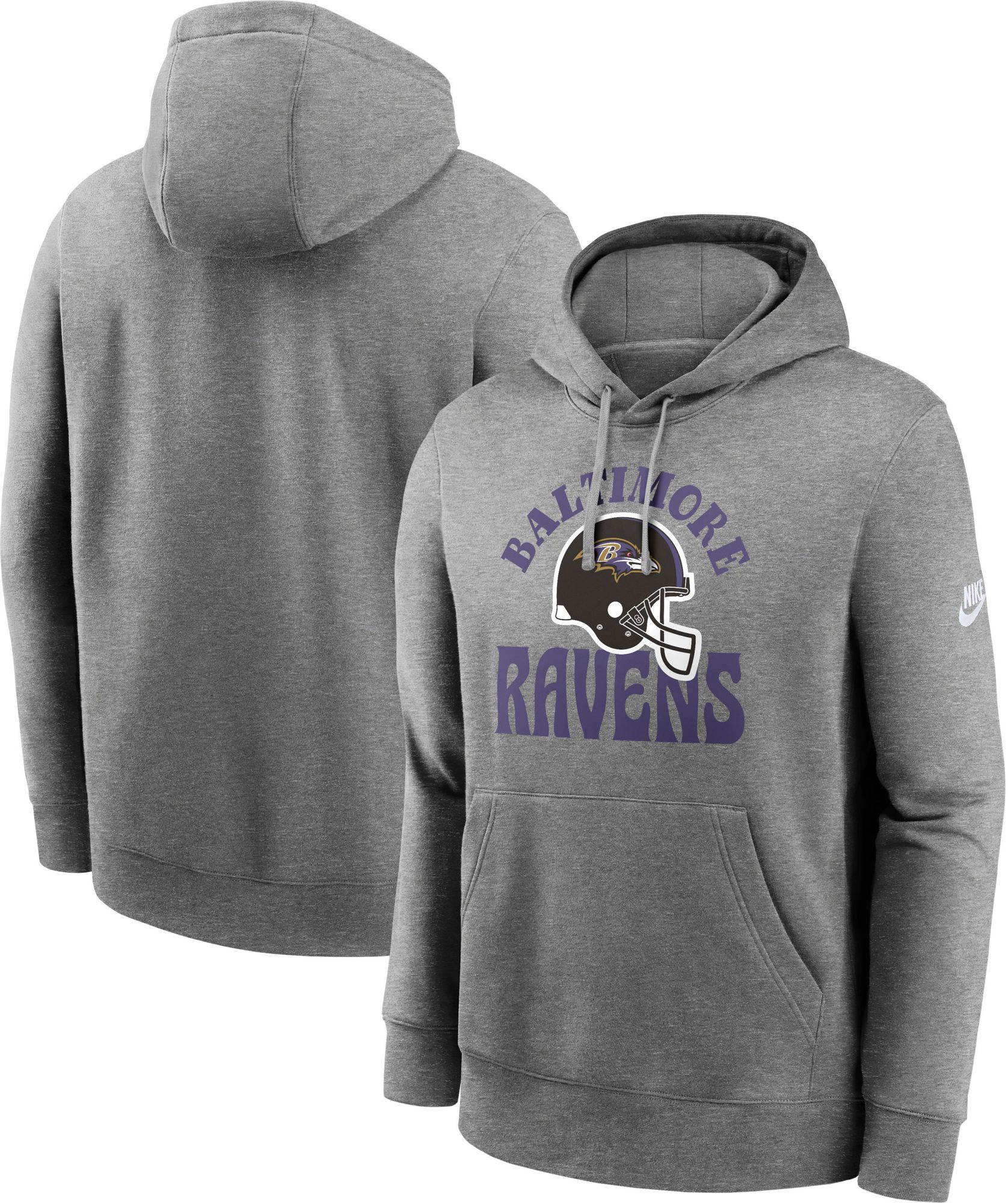 Nike Adult Baltimore Ravens Grey Club Fleece Hoodie product image