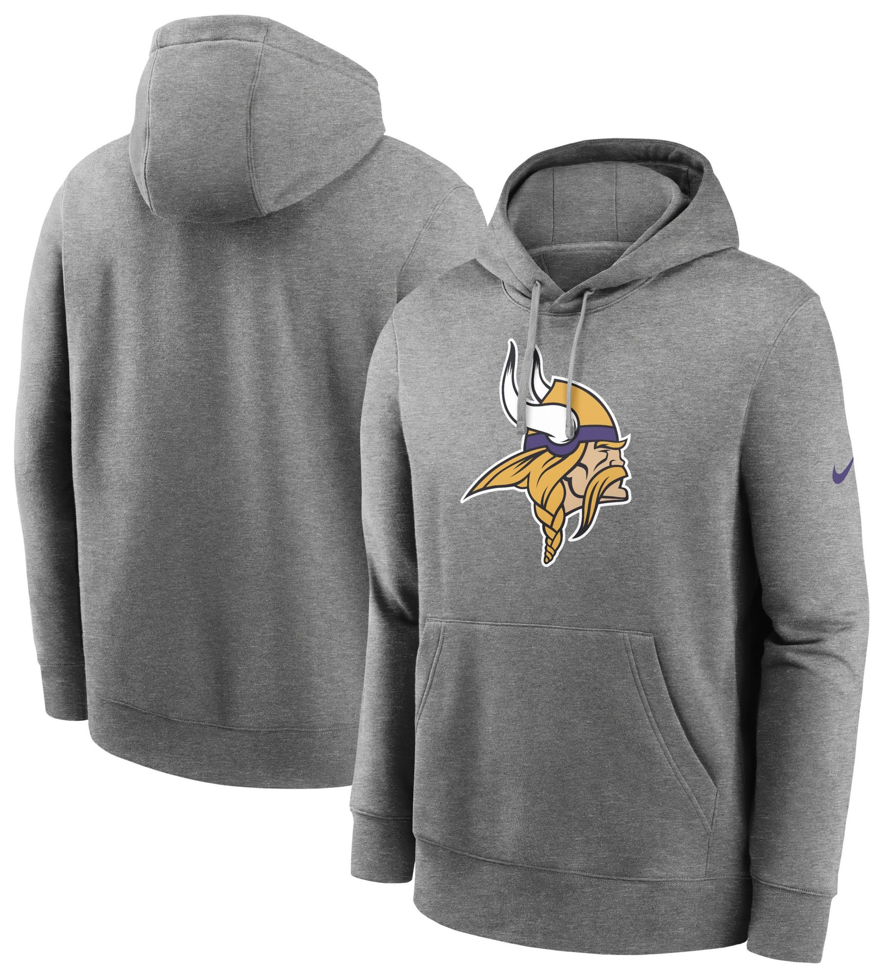 Nike Men's Minnesota Vikings Grey Logo Pullover Hoodie product image
