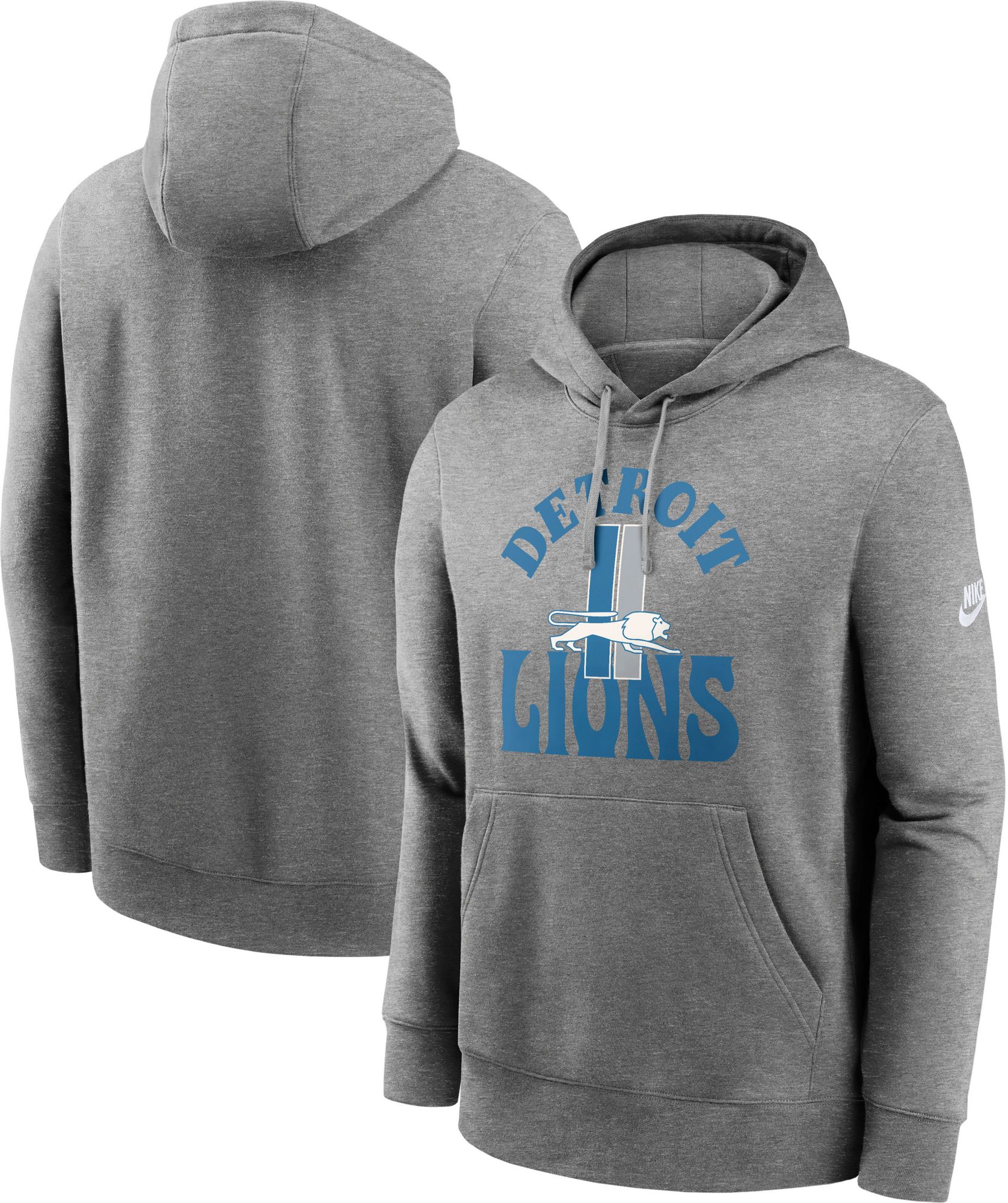 Nike Adult Detroit Lions Grey Club Fleece Hoodie product image