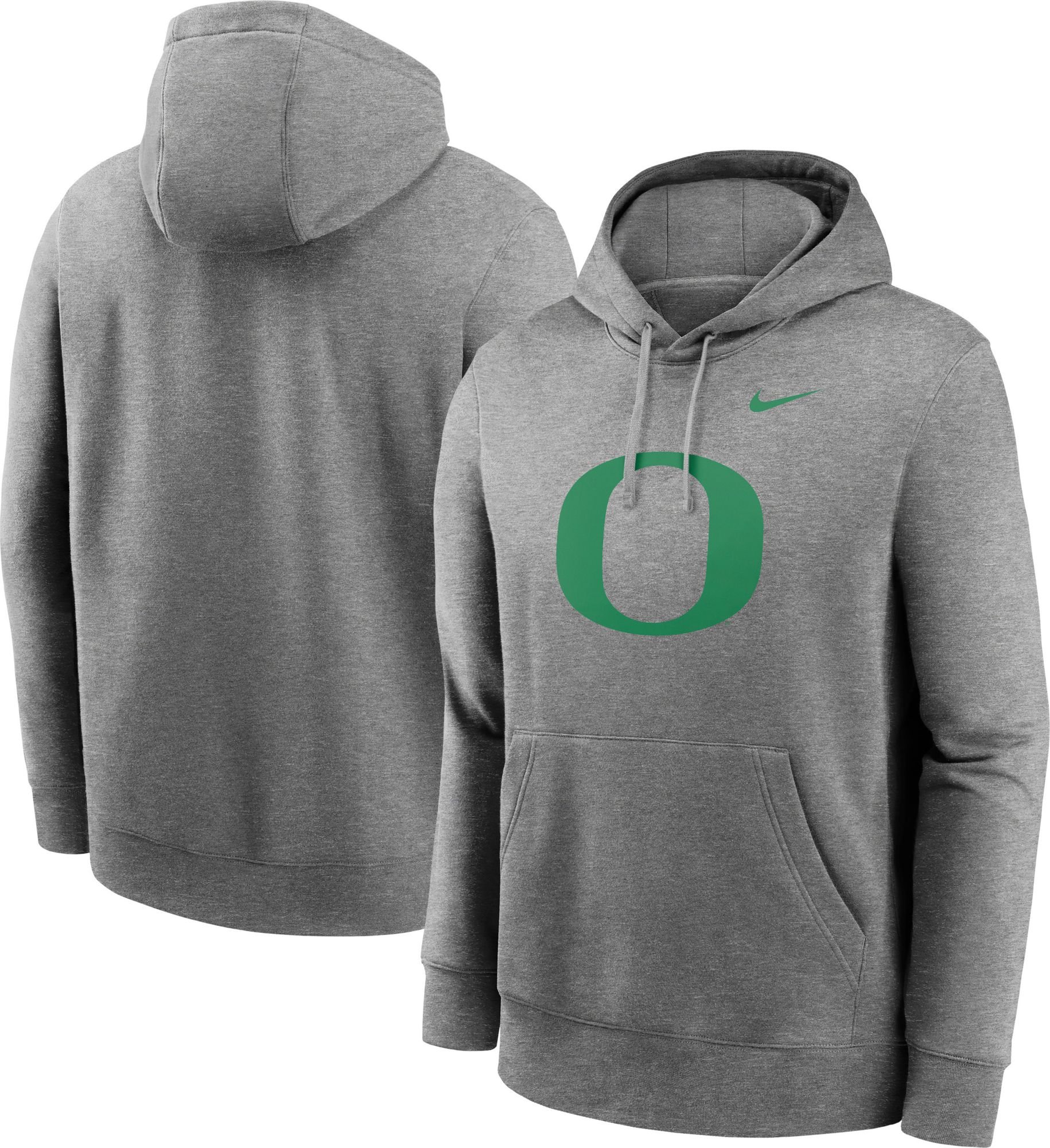 Nike Men's Oregon Ducks Grey Logo Pullover Hoodie product image