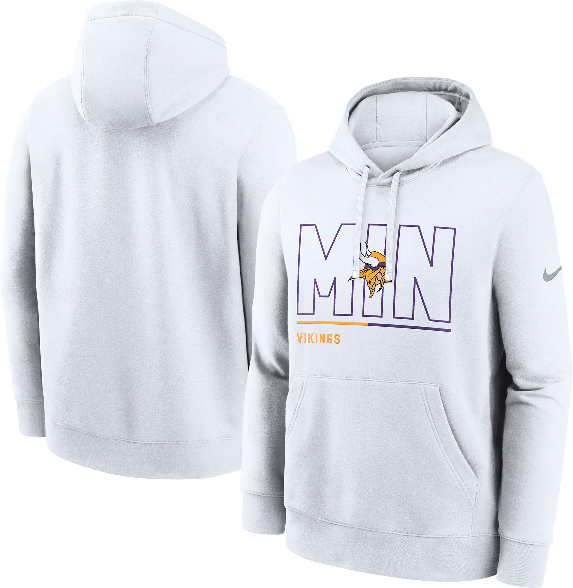 Nike Men's Minnesota Vikings White City Code 2025 Club Hoodie product image