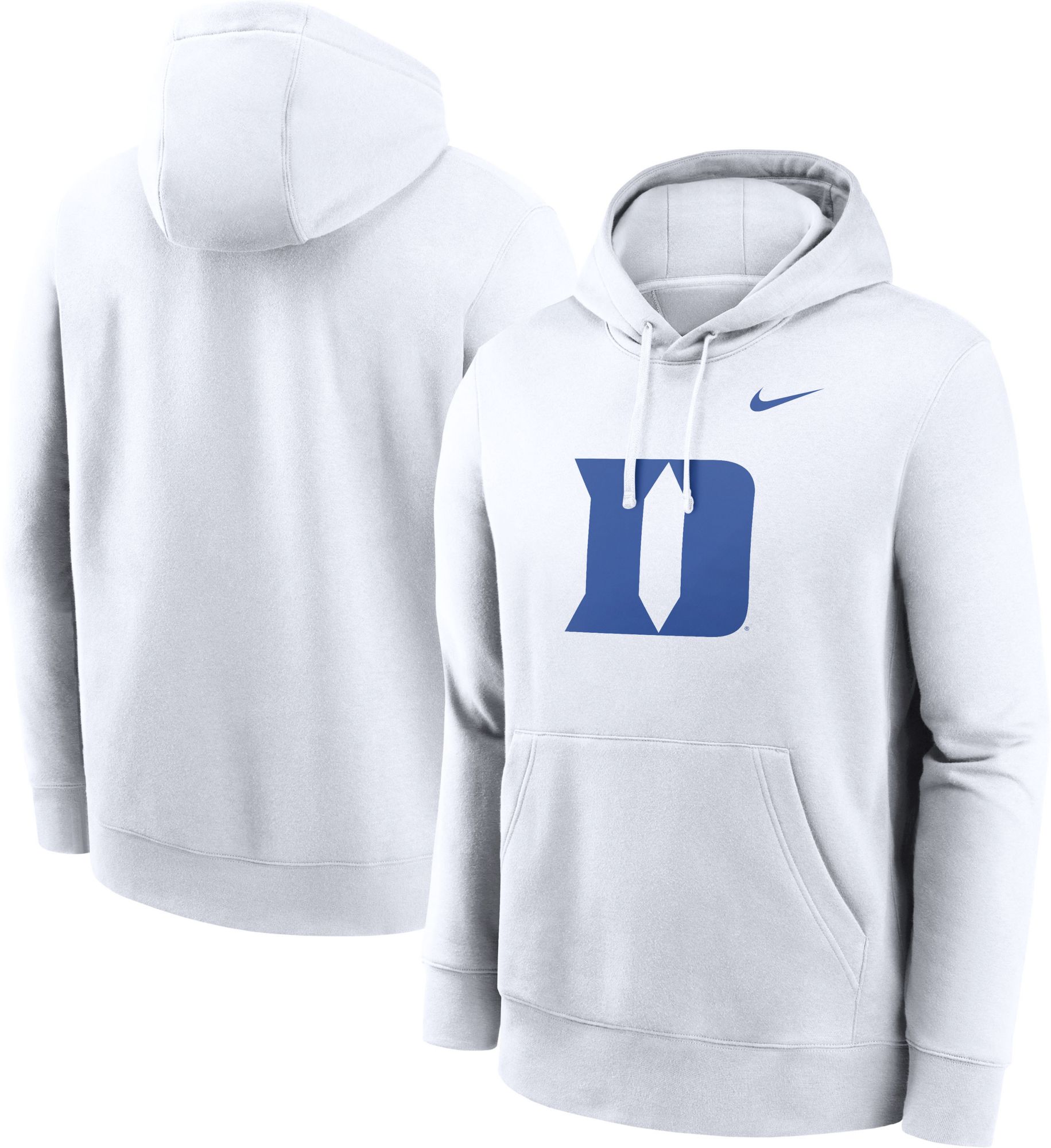 Nike Men's Duke Blue Devils White Logo Club Fleece Hoodie product image