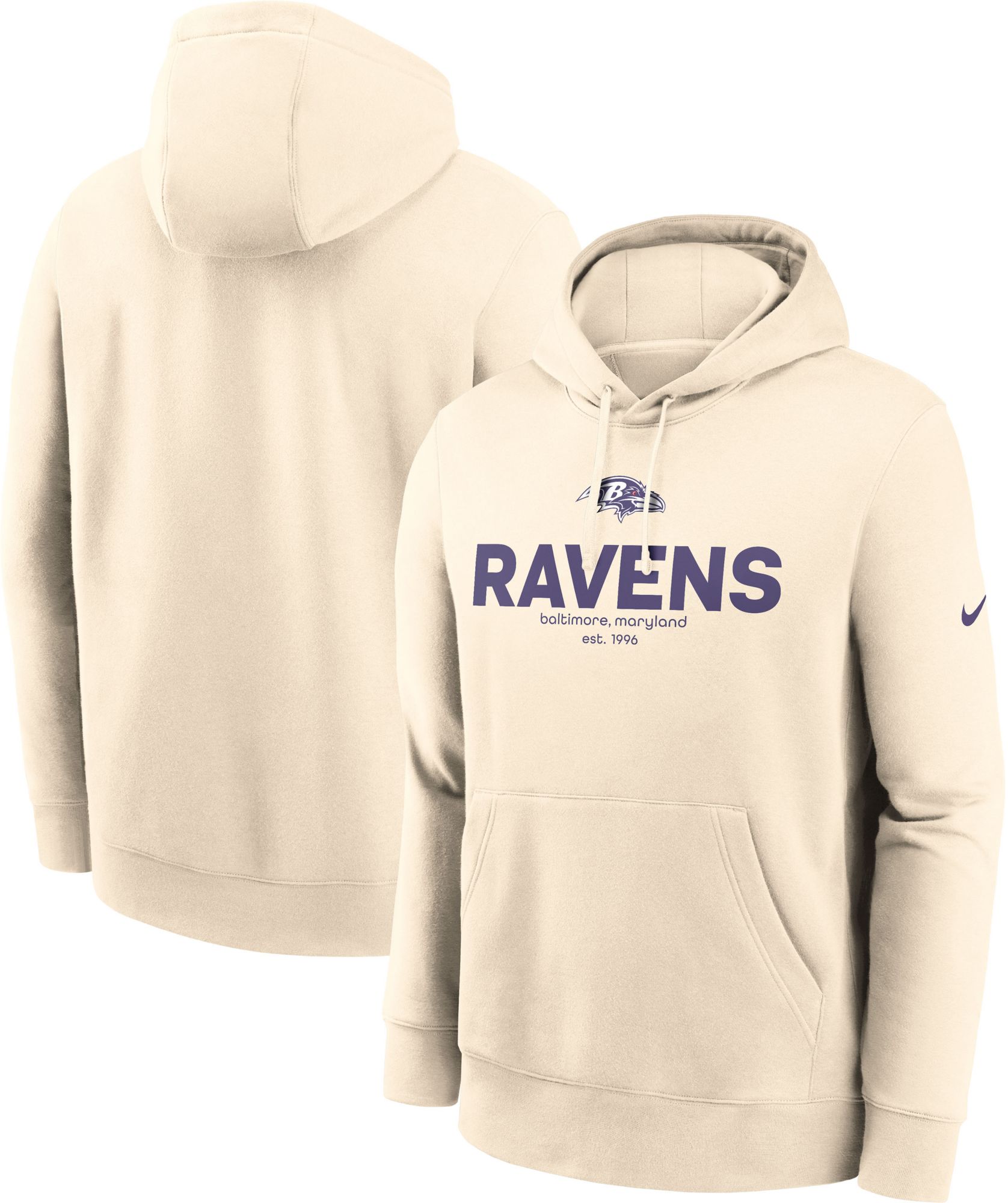 Nike Adult Baltimore Ravens Tan Club Fleece Hoodie product image
