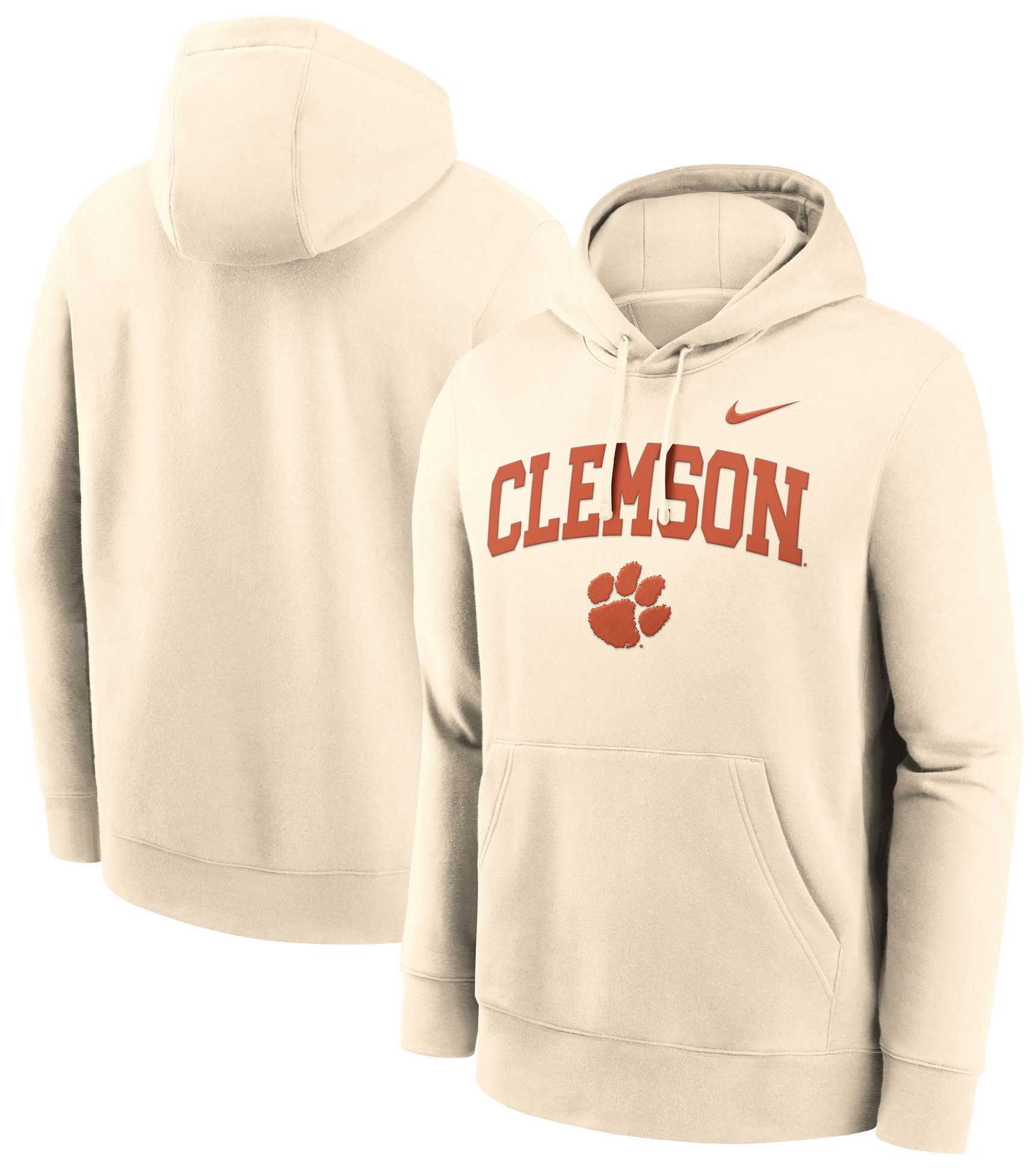 Nike Adult Clemson Tigers Club Fleece Natural Hoodie product image