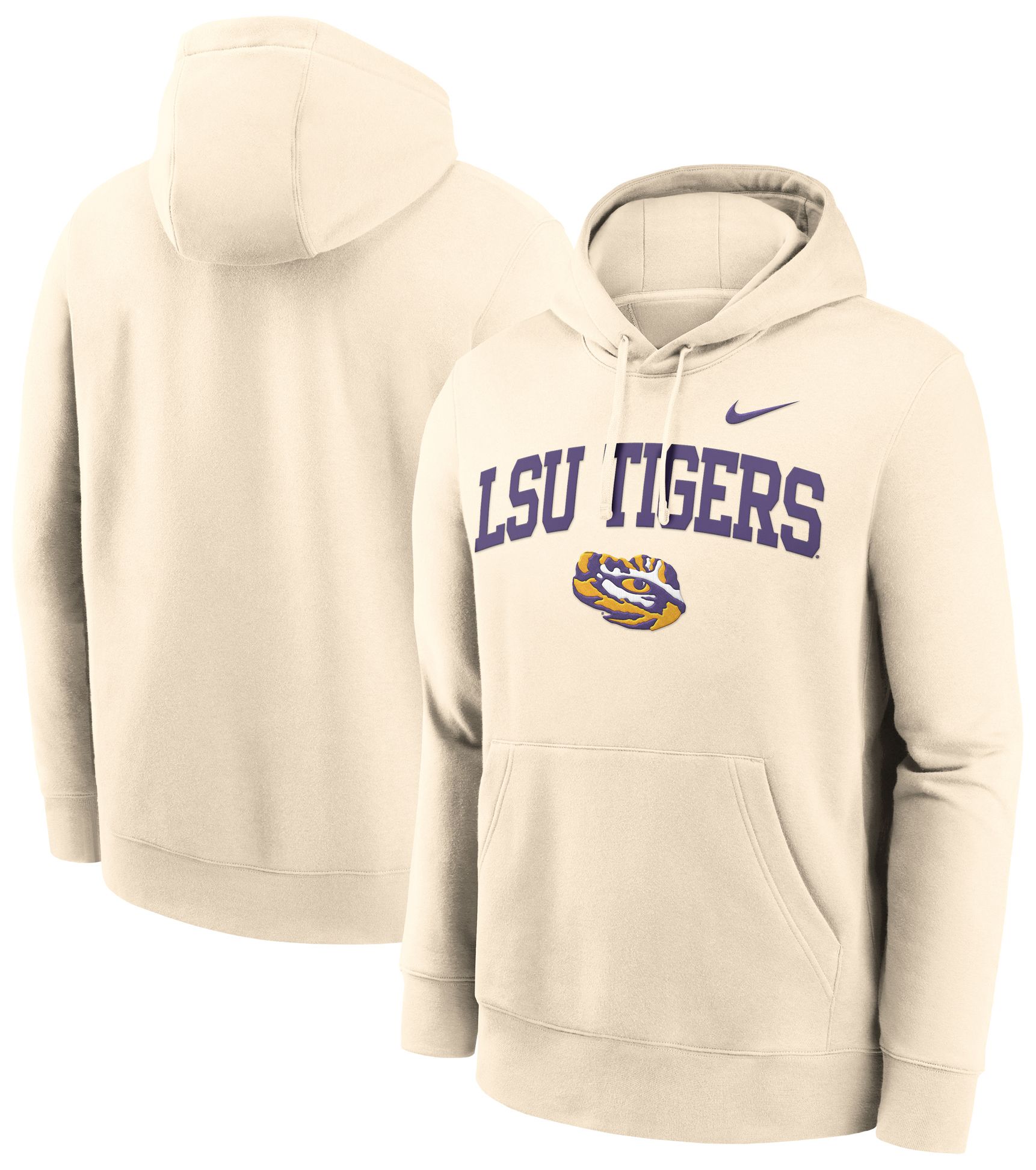 Nike Adult LSU Tigers Club Fleece Natural Hoodie product image