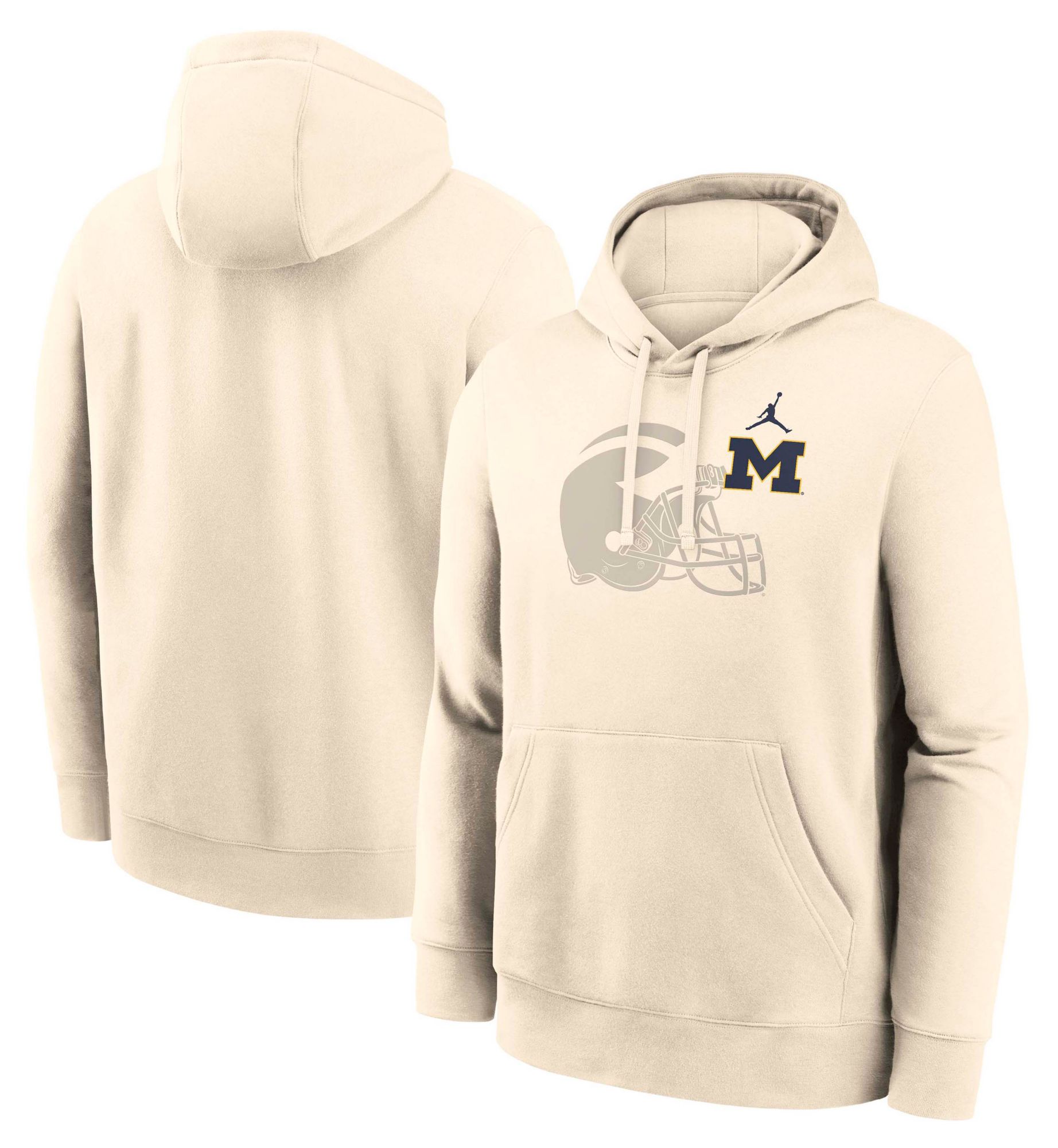 Nike Men's Michigan Wolverines Natural Shadow Club Fleece Pullover Hoodie product image