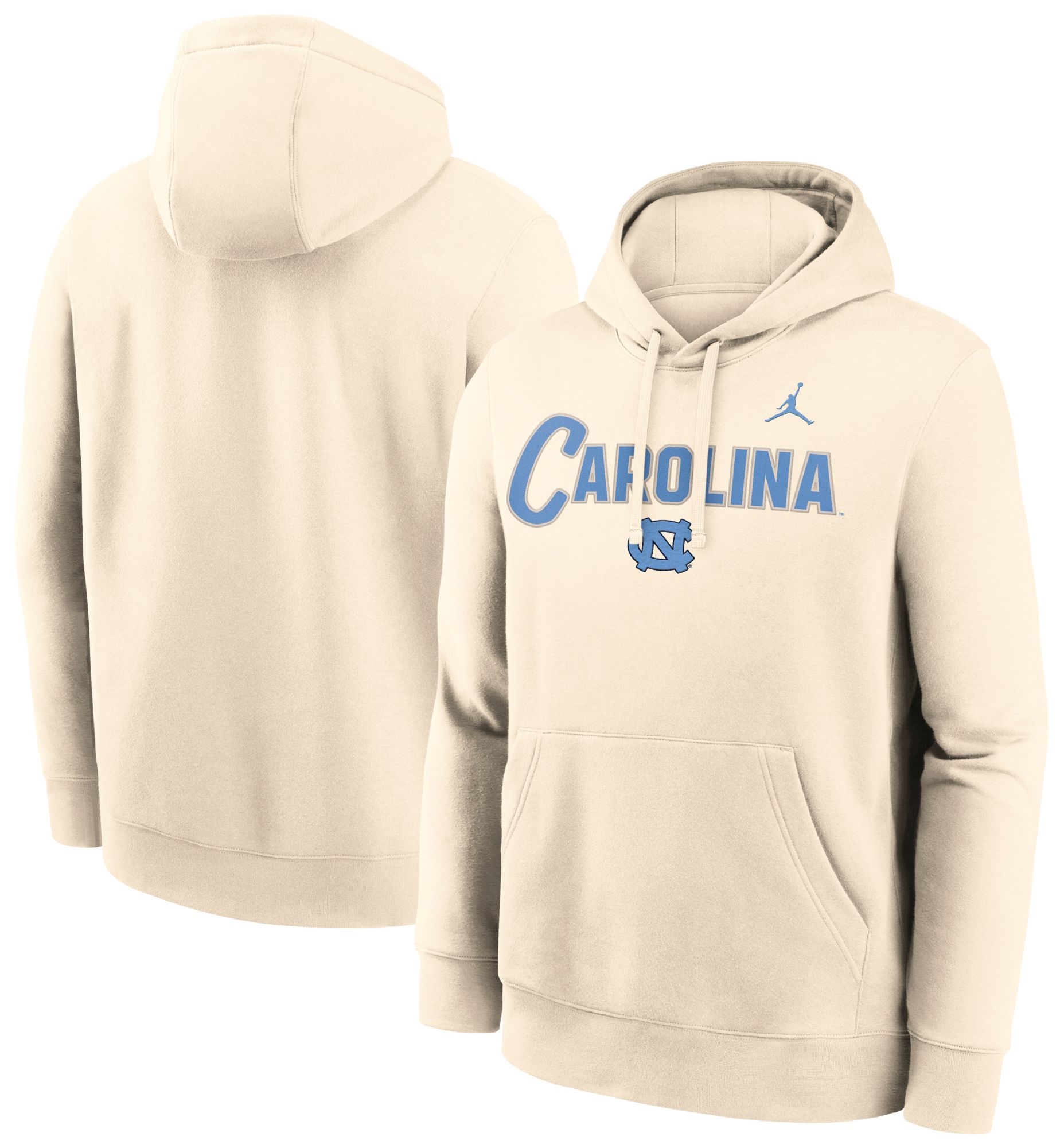 Jordan Men's North Carolina Tar Heels Natural Club Fleece Tackle Twill Hoodie product image