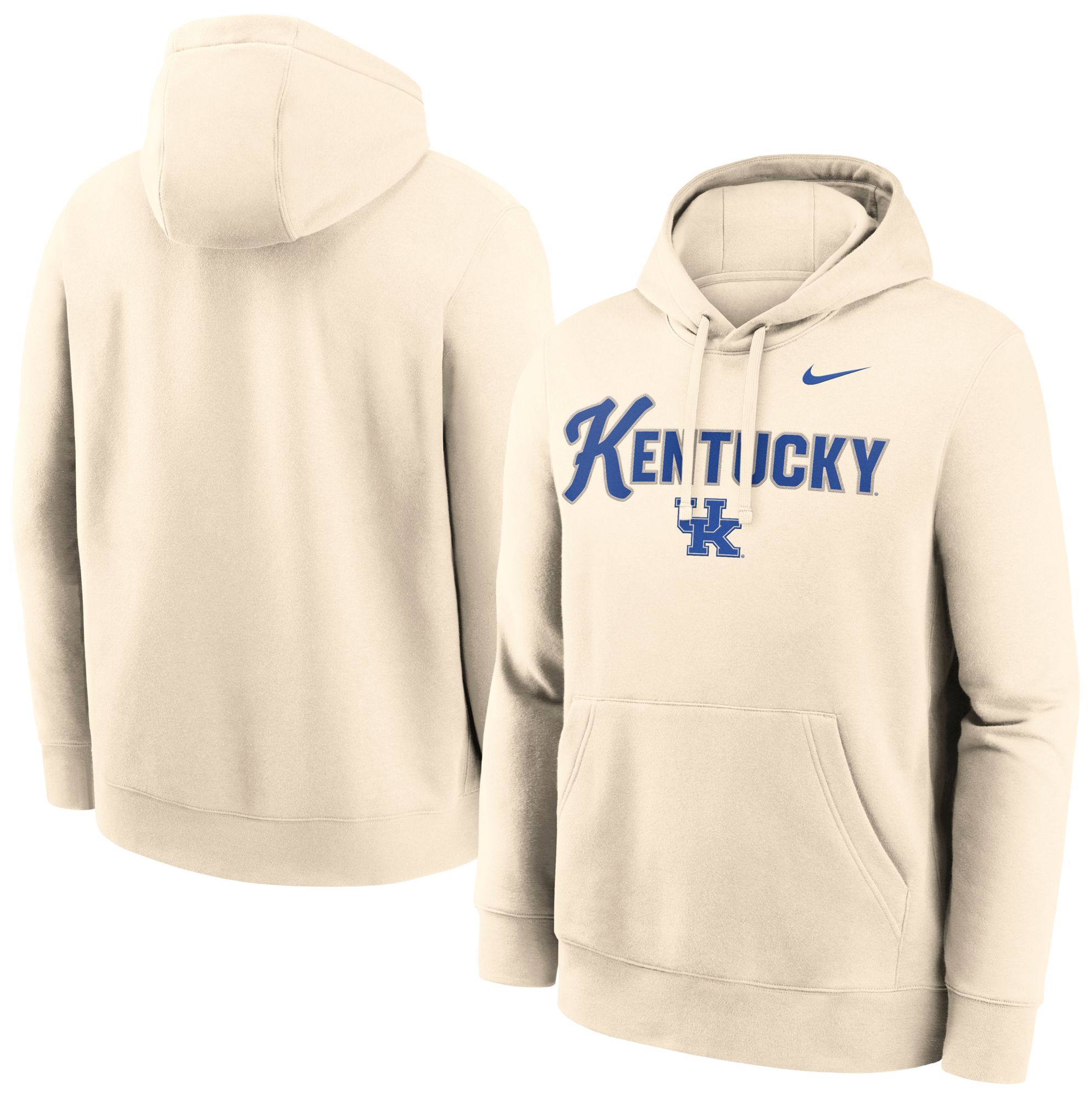 Nike Men's Kentucky Wildcats Natural Club Fleece Tackle Twill Hoodie product image