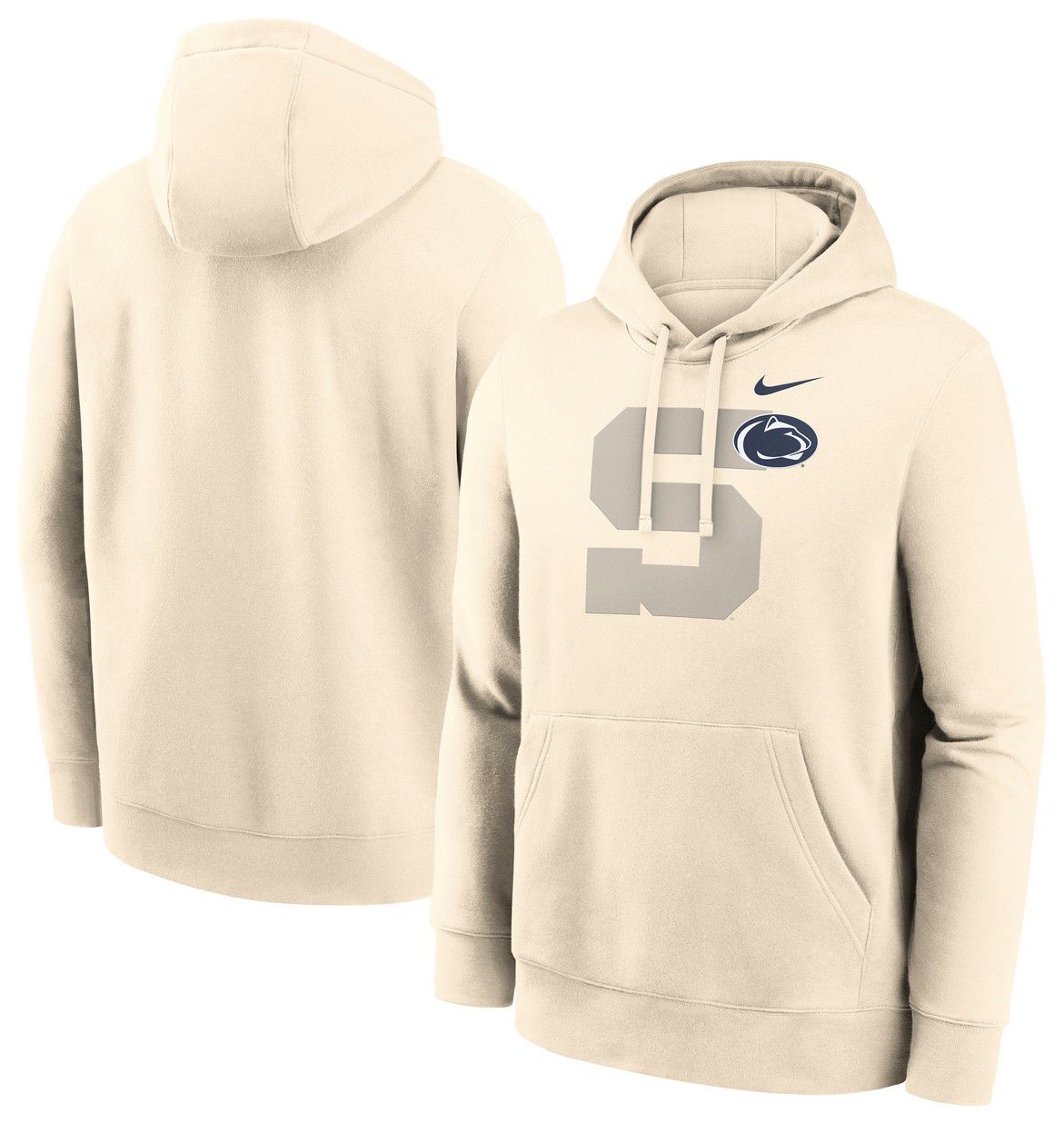 Nike Men's Penn State Nittany Lions Natural Shadow Club Fleece Pullover Hoodie product image