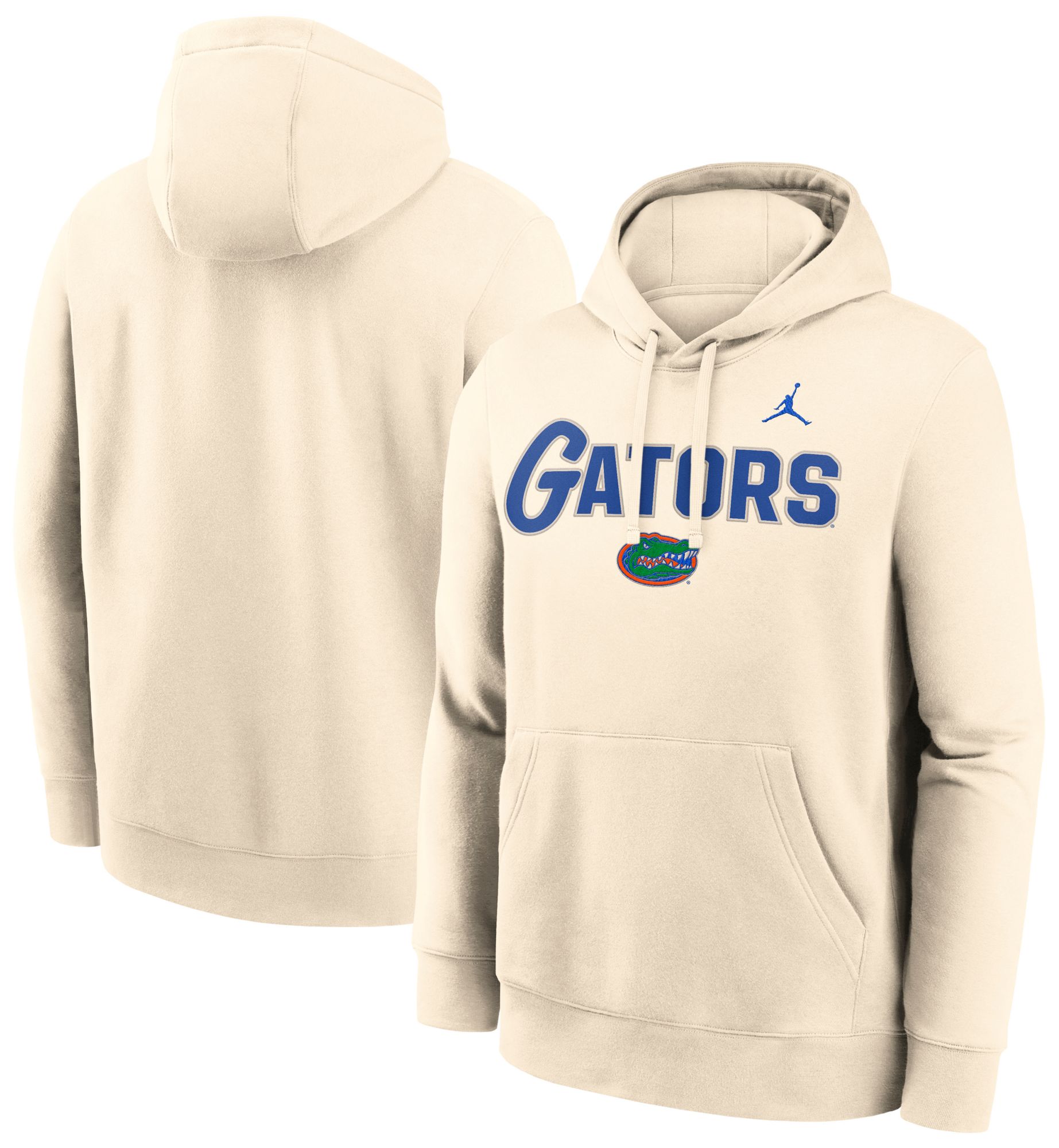 Jordan Men's Florida Gators Natural Club Fleece Tackle Twill Hoodie product image