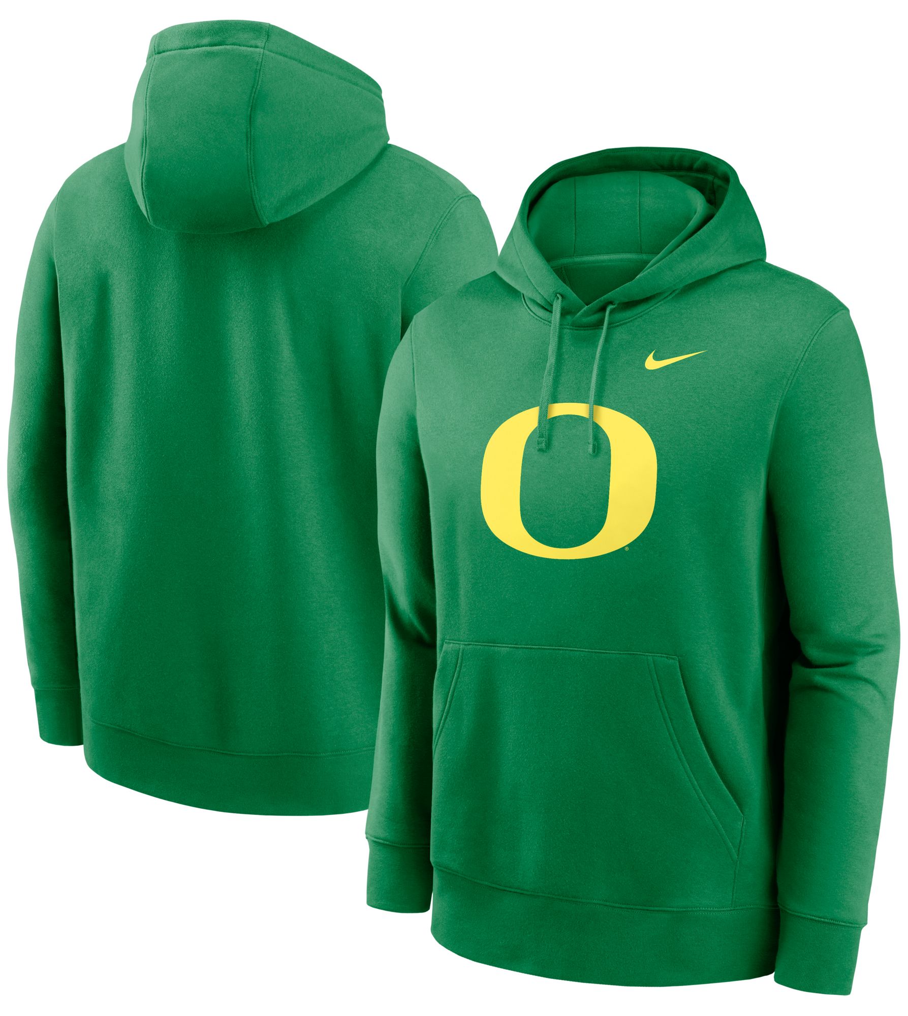 Nike Men's Oregon Ducks Green Club Fleece Primary Logo Pullover