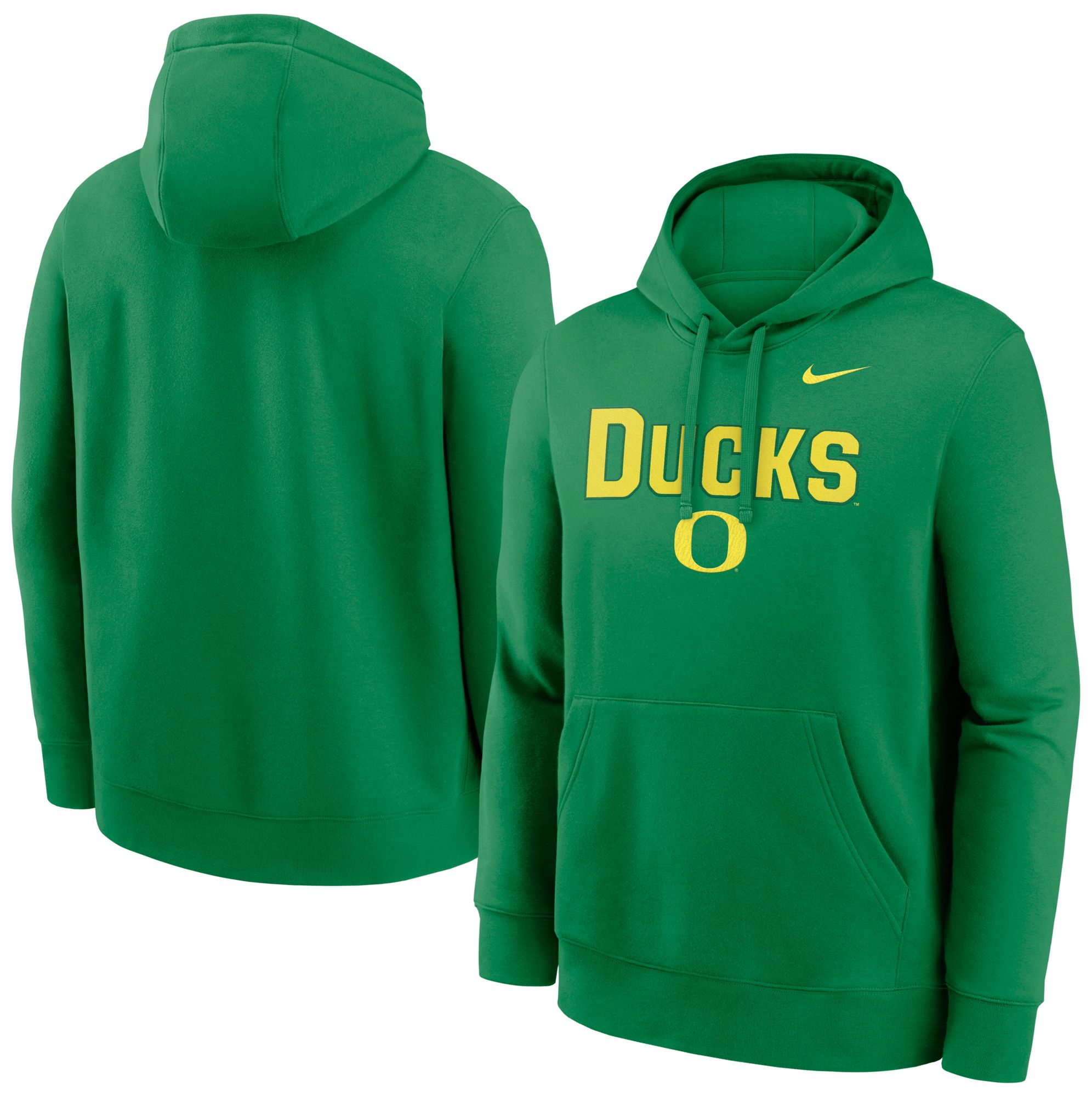 Nike Men's Oregon Ducks Apple Green Club Fleece Tackle Twill Hoodie product image