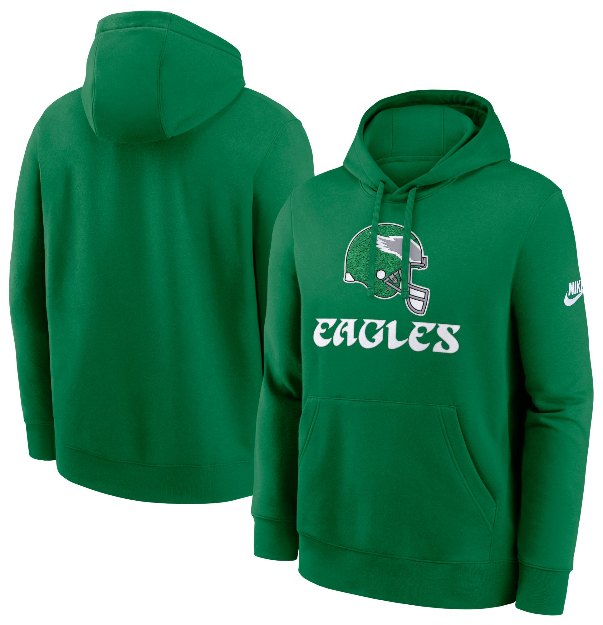 Nike Men's Philadelphia Eagles Pine Green Rewind Club Fleece Pullover Hoodie product image