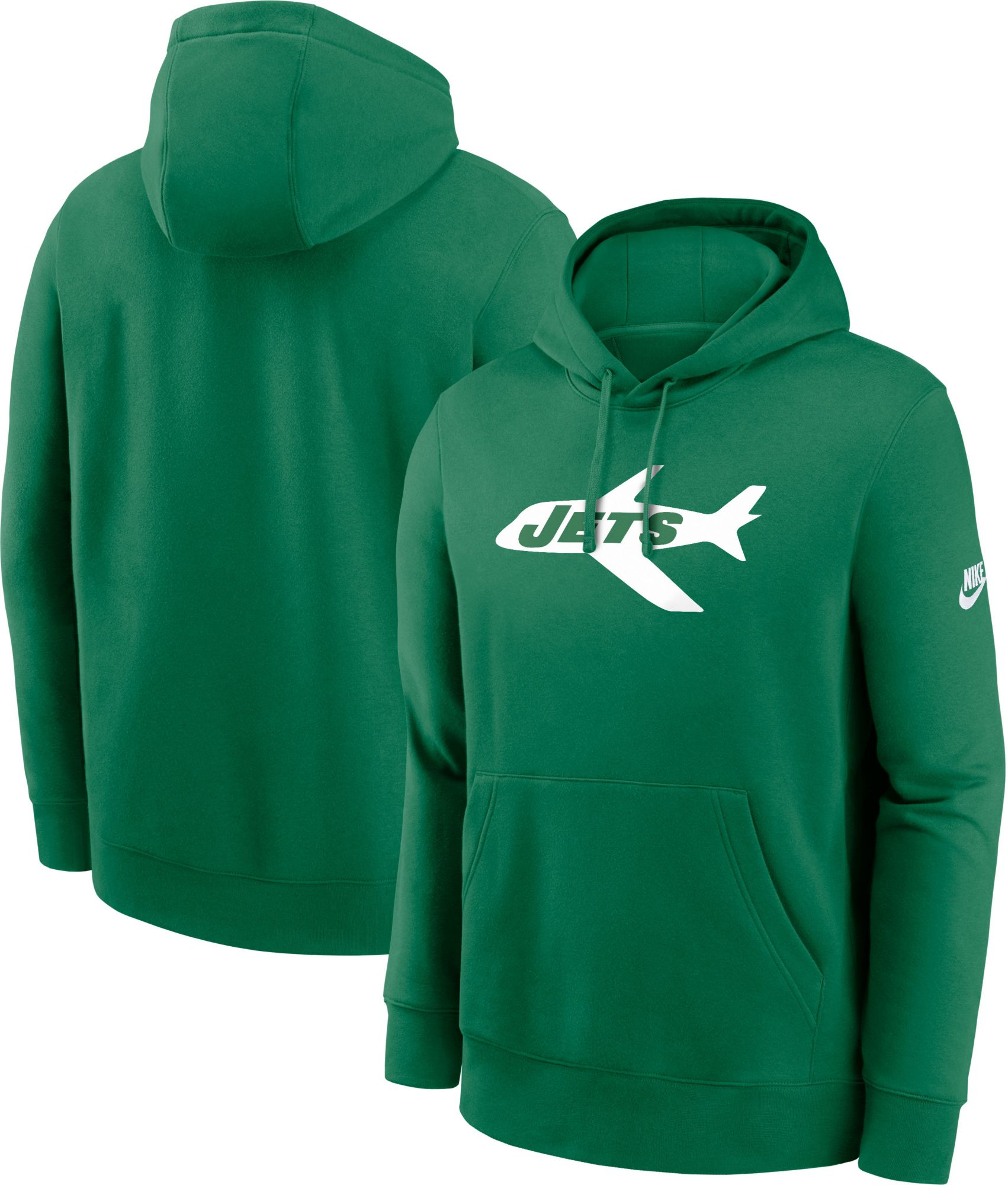 Nike Men's New York Jets Pine Green Club Fleece Logo Pullover Hoodie product image