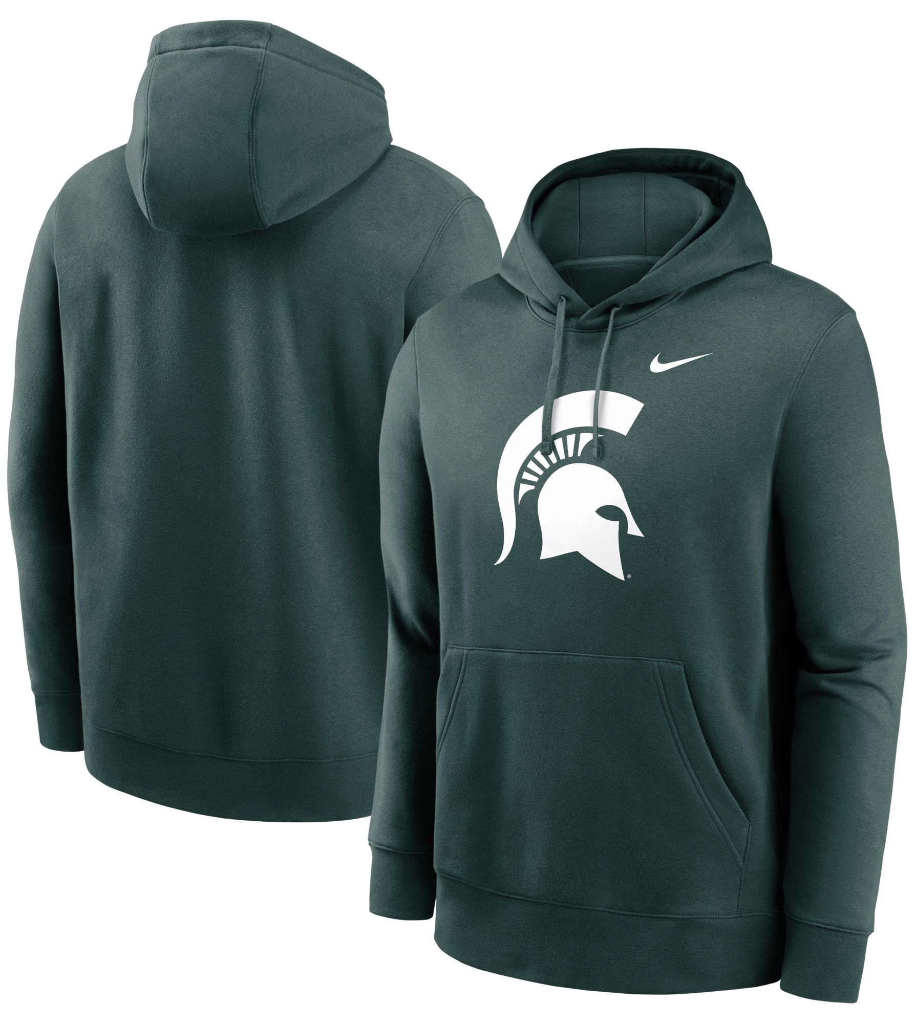 Nike Men's Michigan State Spartans Green Club Fleece Primary Logo Pullover Hoodie product image