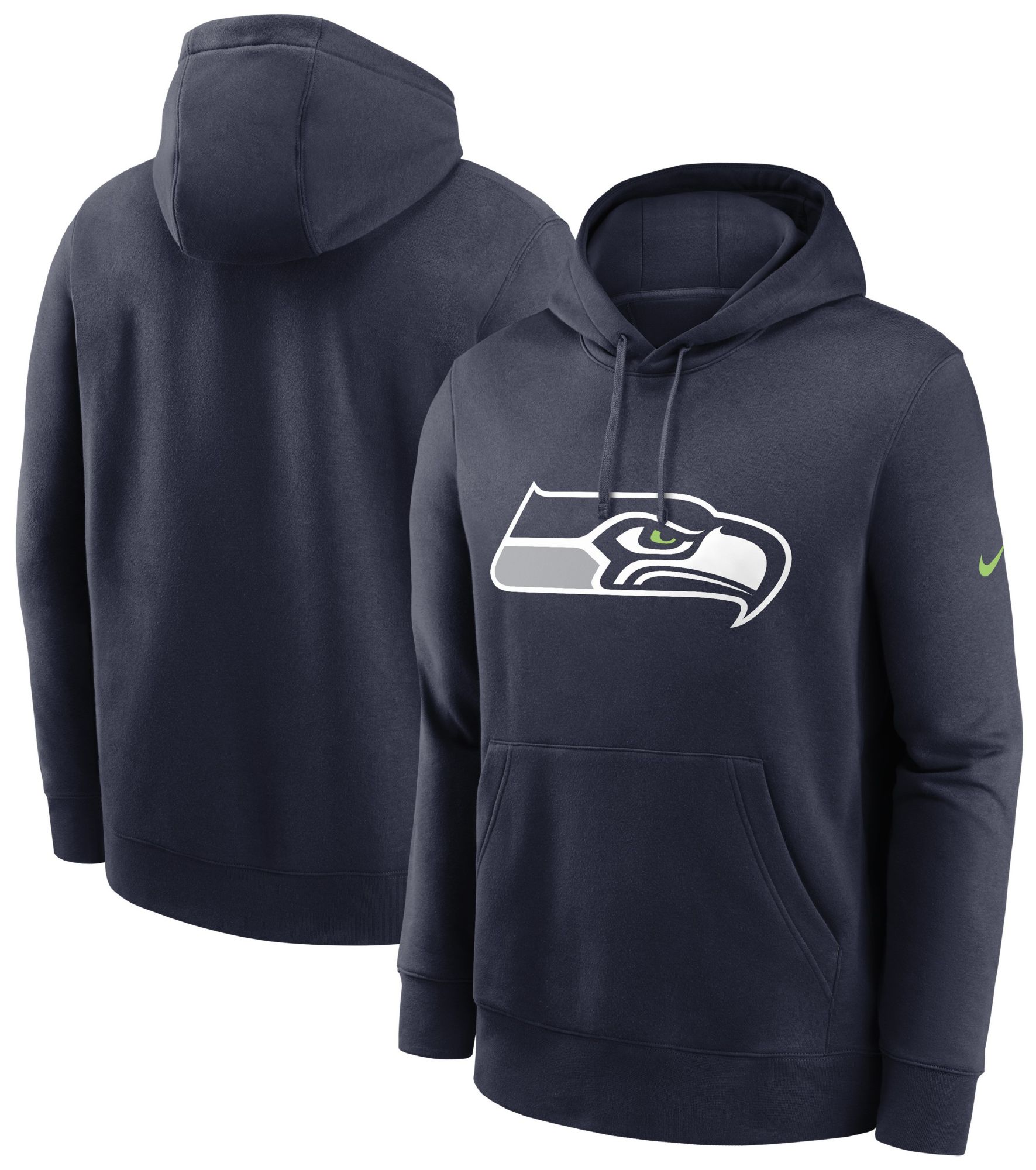 Nike Men's Seattle Seahawks College Navy Club Fleece Logo Pullover Hoodie product image