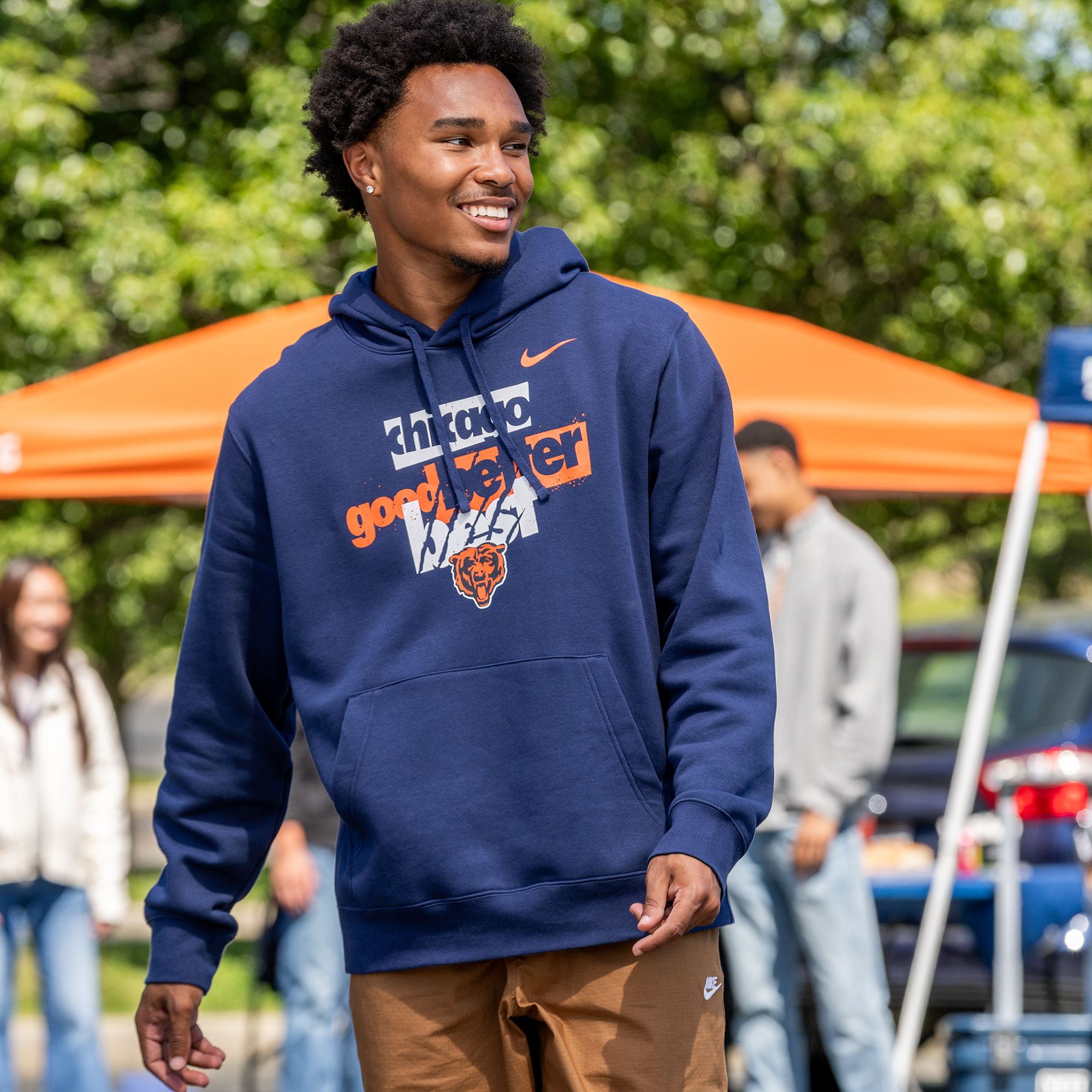 Nike Men's Chicago Bears Navy 'Good Better Best' Club Fleece