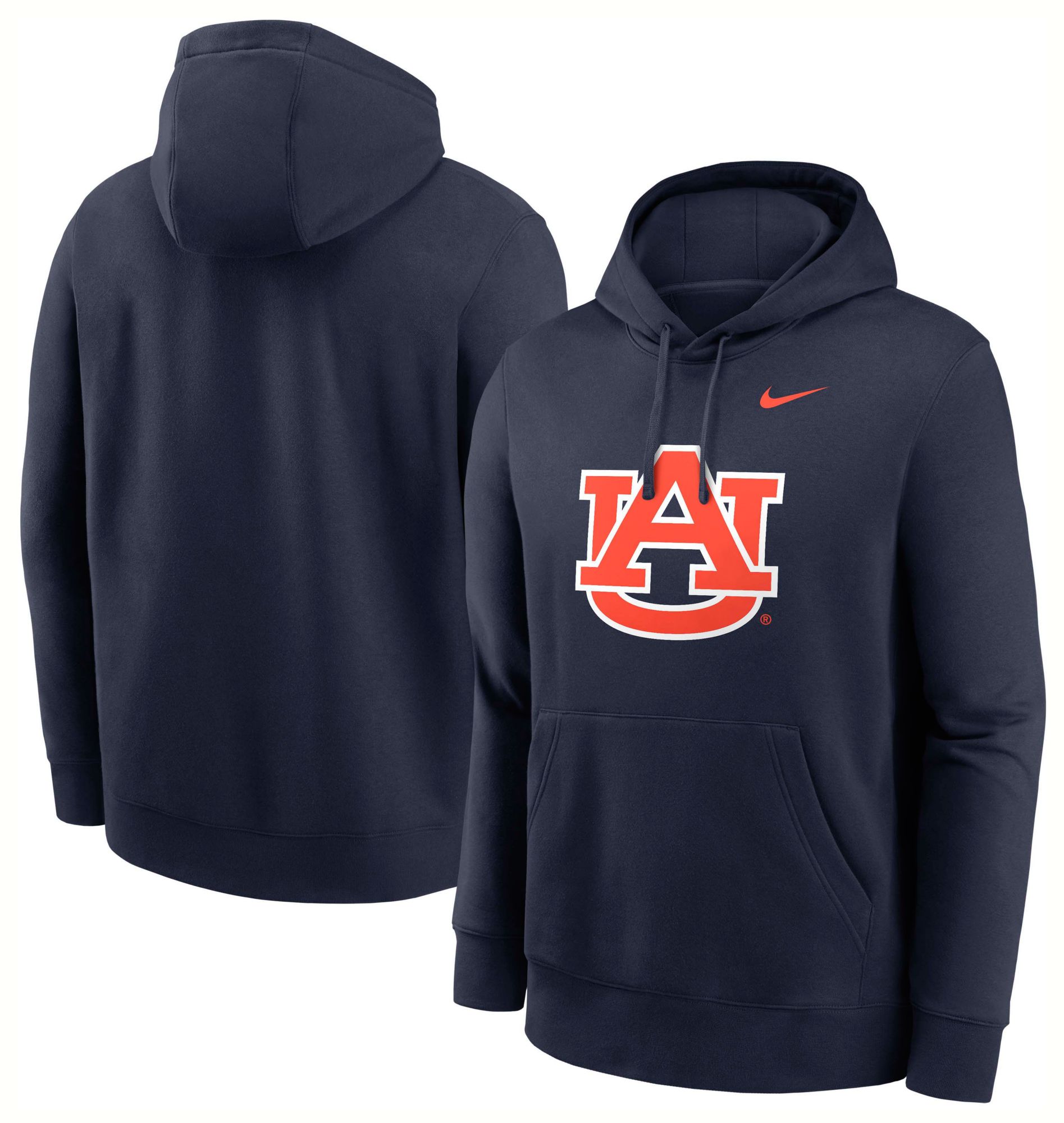 Nike Men's Auburn Tigers College Navy Club Fleece Logo Pullover Hoodie product image