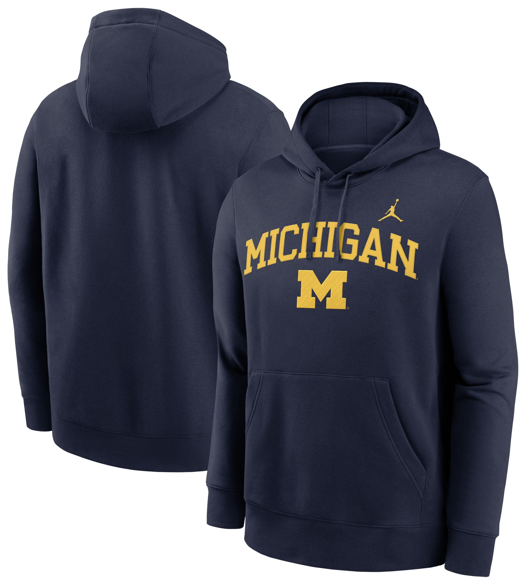 Jordan Adult Michigan Wolverines Club Fleece College Navy Hoodie product image