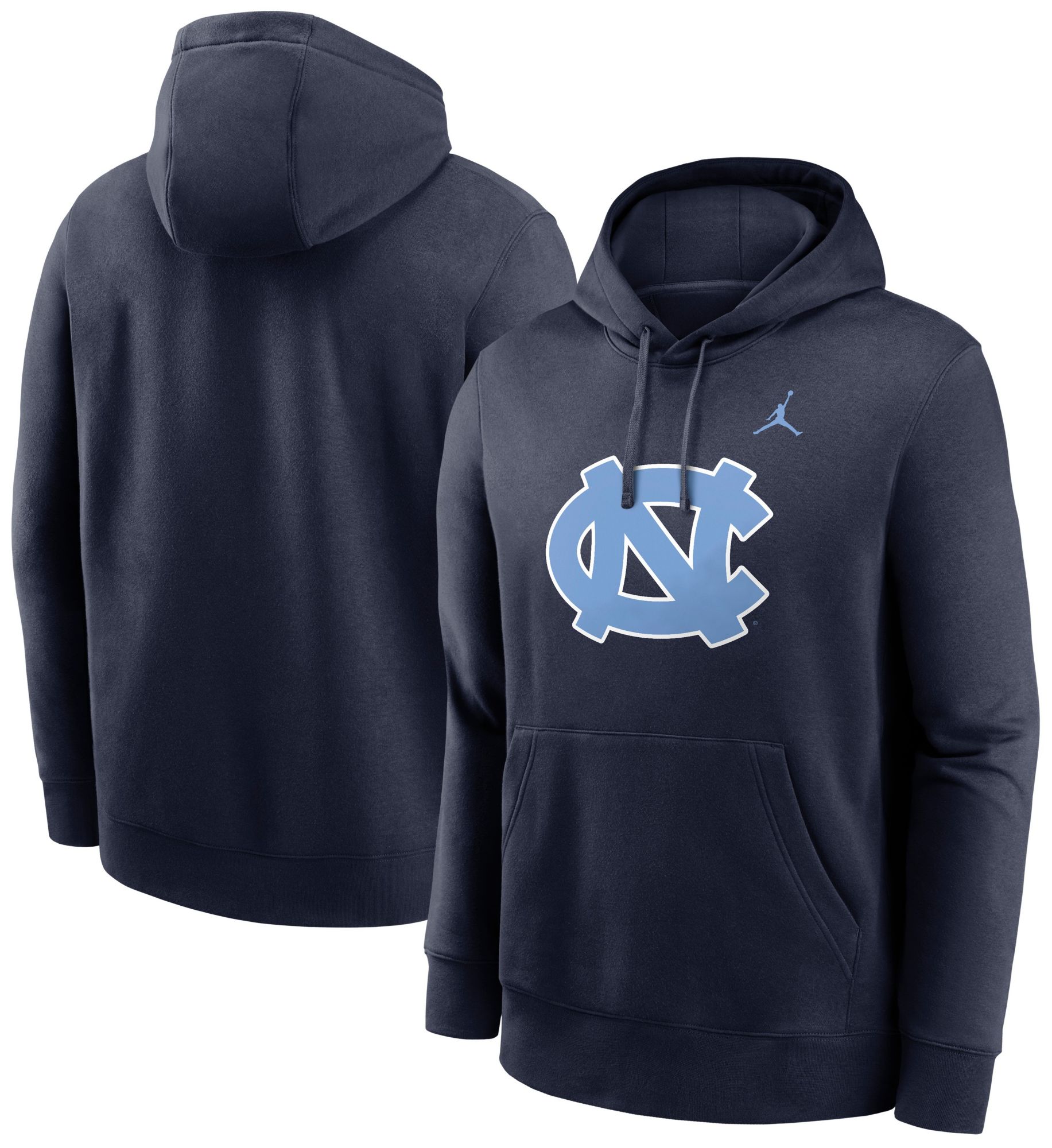 Jordan Men's North Carolina Tar Heels Navy Logo Club Fleece Pullover Hoodie product image