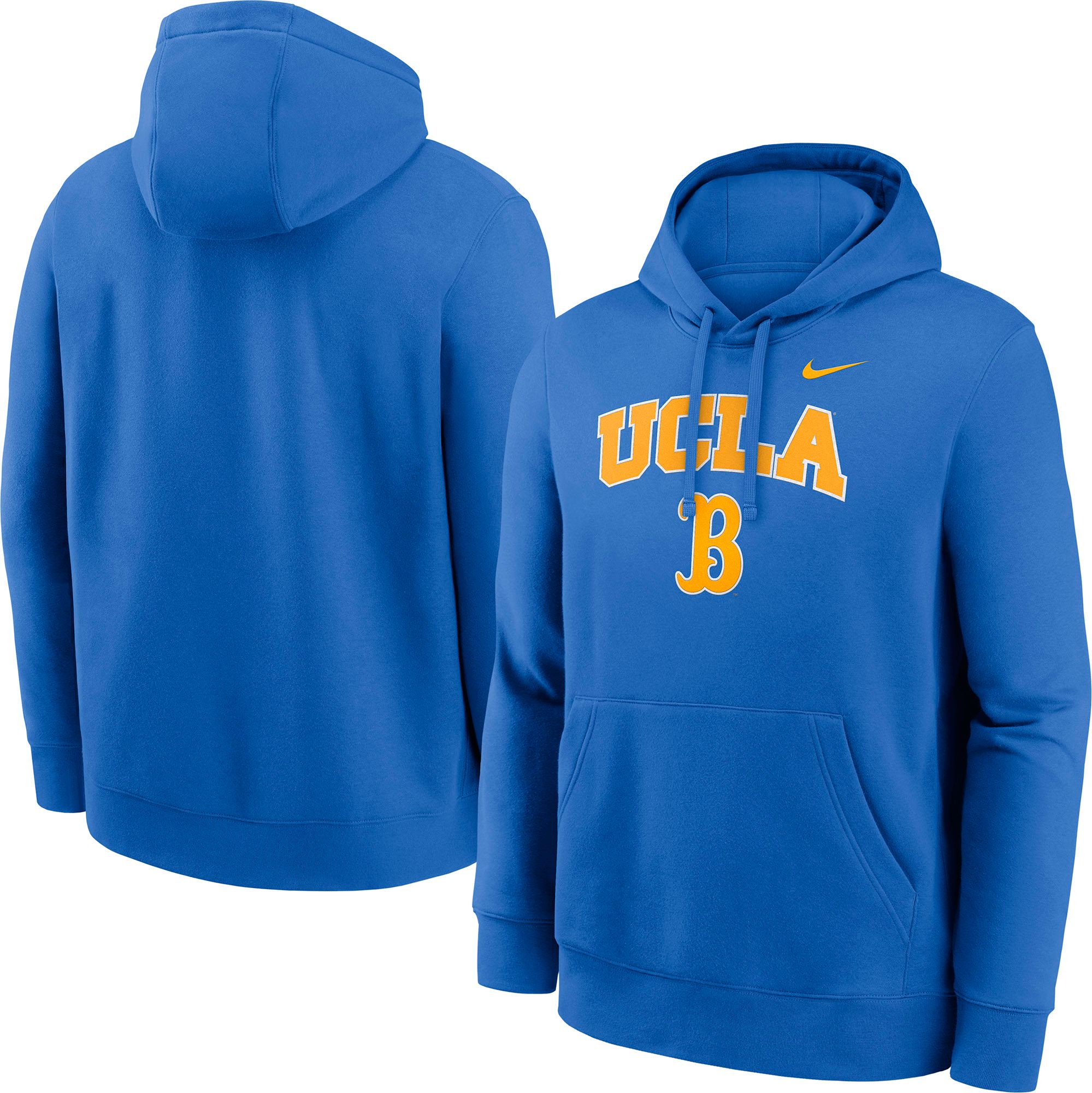 Nike Men's UCLA Bruins Signal Blue Club Fleece Arch Logo Pullover Hoodie product image