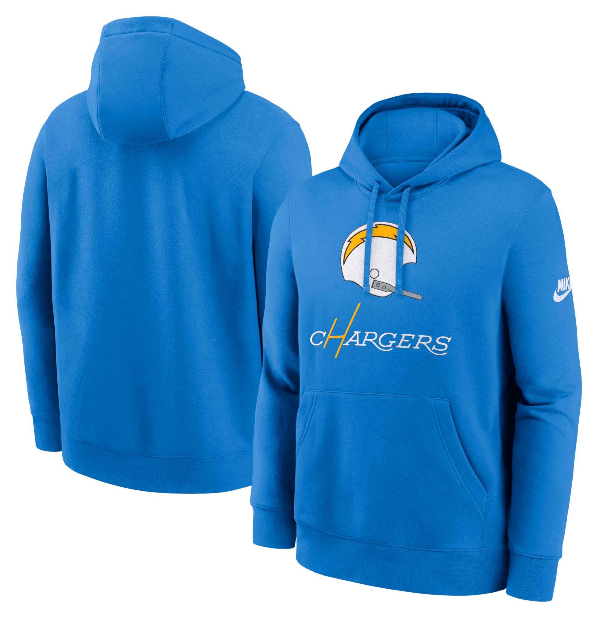 Nike Men's Los Angeles Chargers Italy Blue Rewind Club Fleece Pullover Hoodie product image