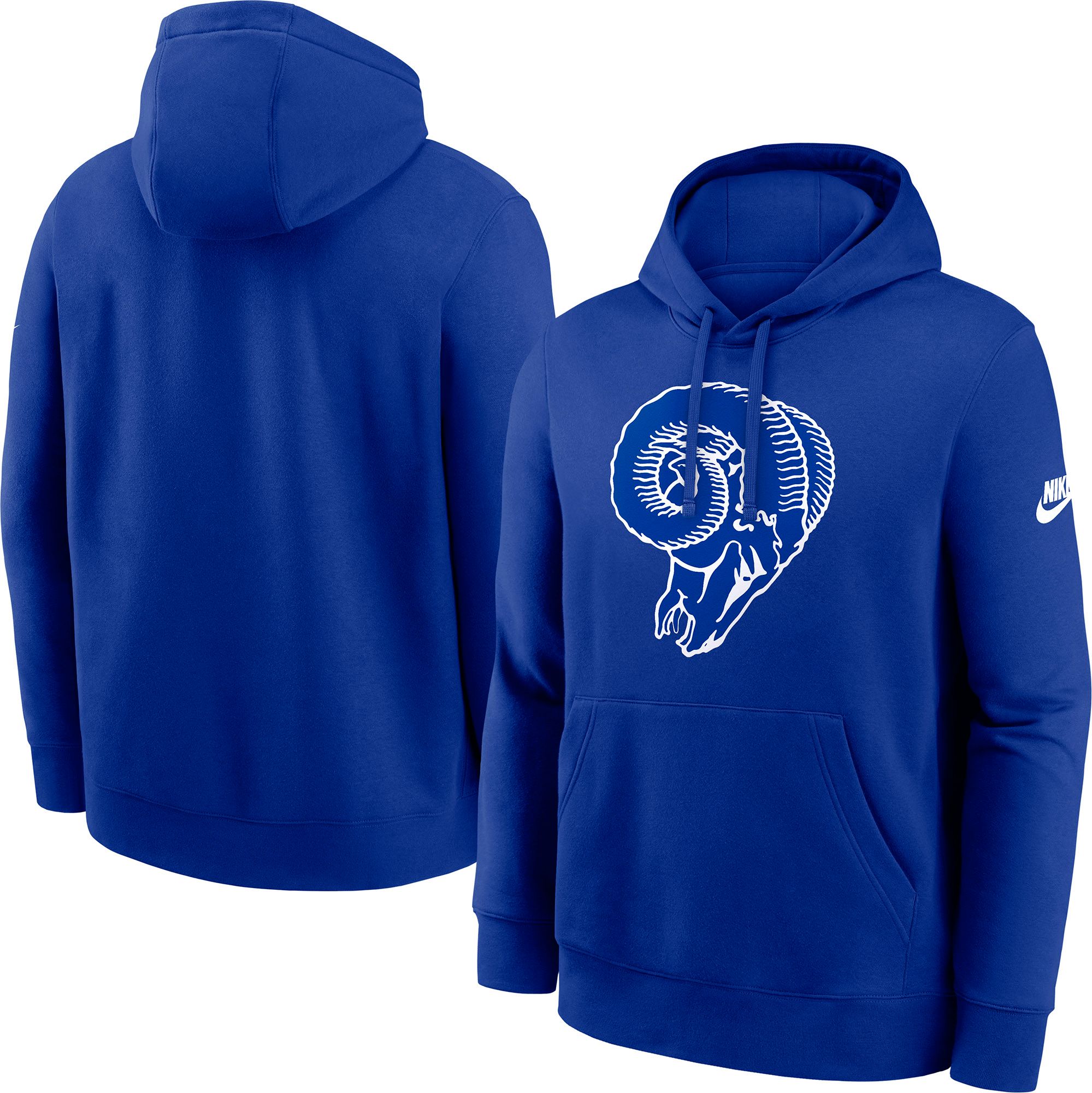 Nike Men's Los Angeles Rams Old Royal Club Fleece Arch Logo Pullover Hoodie product image