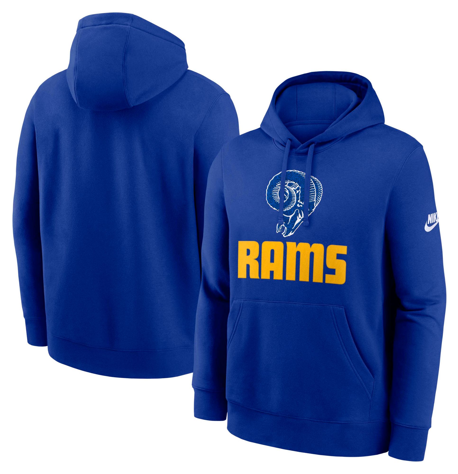 Nike Men's Los Angeles Rams Old Royal Rewind Club Fleece Pullover Hoodie product image