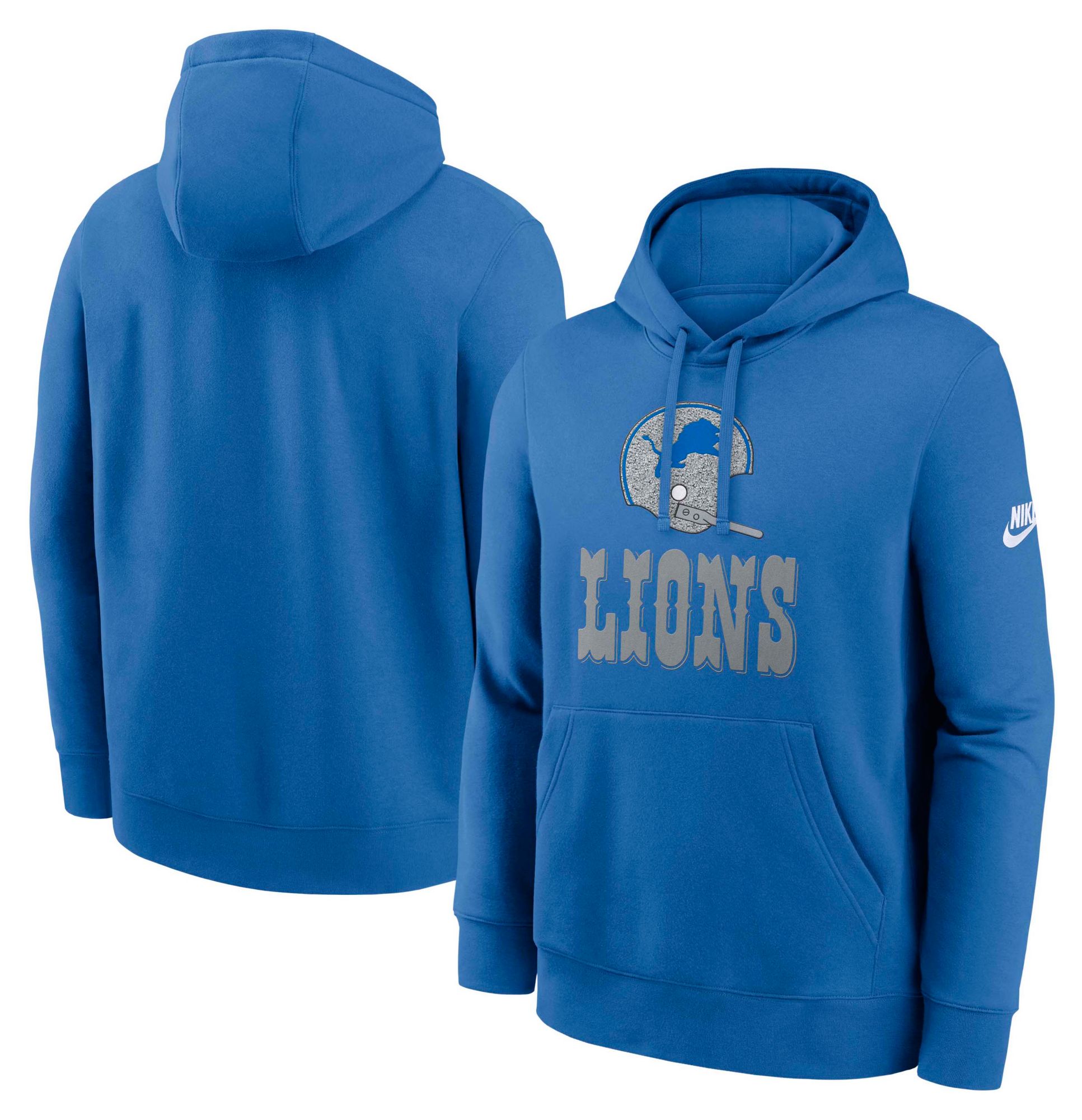 Nike Men's Detroit Lions Battle Blue Rewind Club Fleece Pullover Hoodie product image